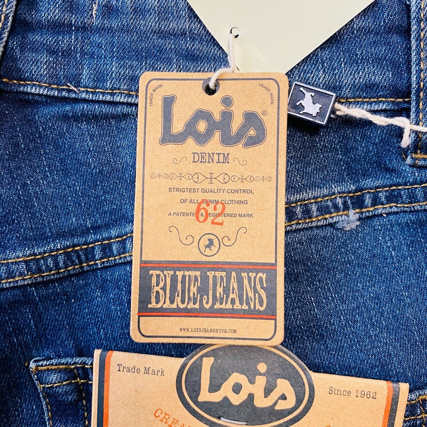 LOIS Women Blue High Waist Regular Wide Leg Fit Jeans W30