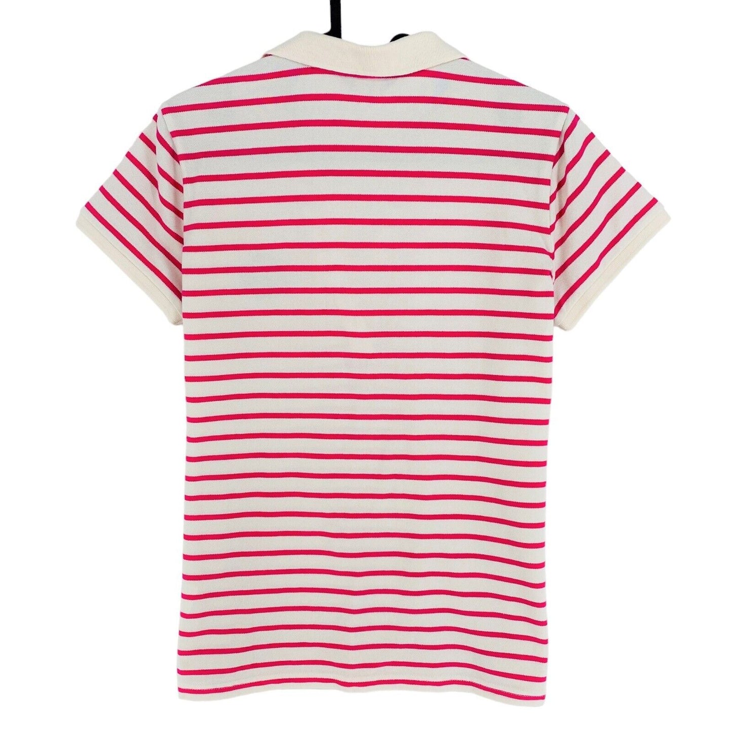 GANT Pink Striped Pique Polo Shirt Size M