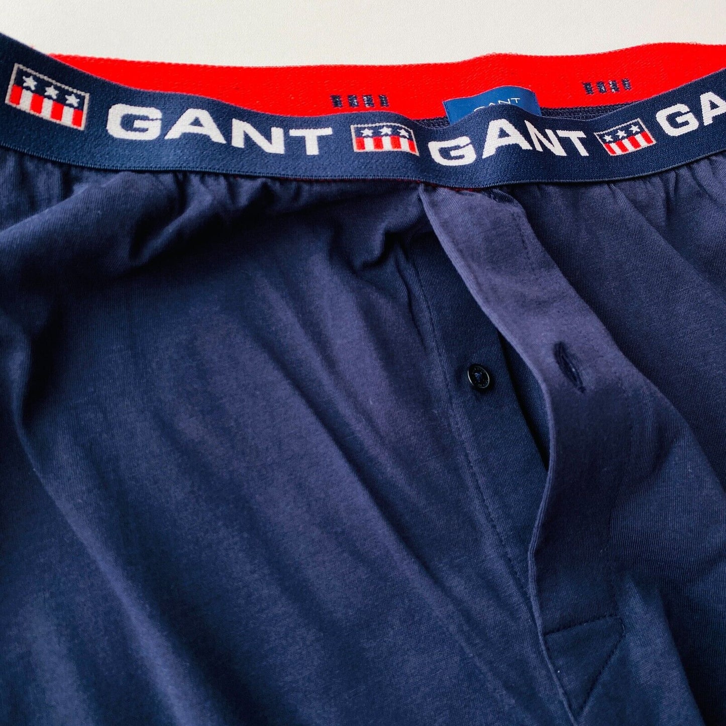 GANT Mens Dark Blue Regular Fit Sleepwear Pajama Sleeping Shorts Size L