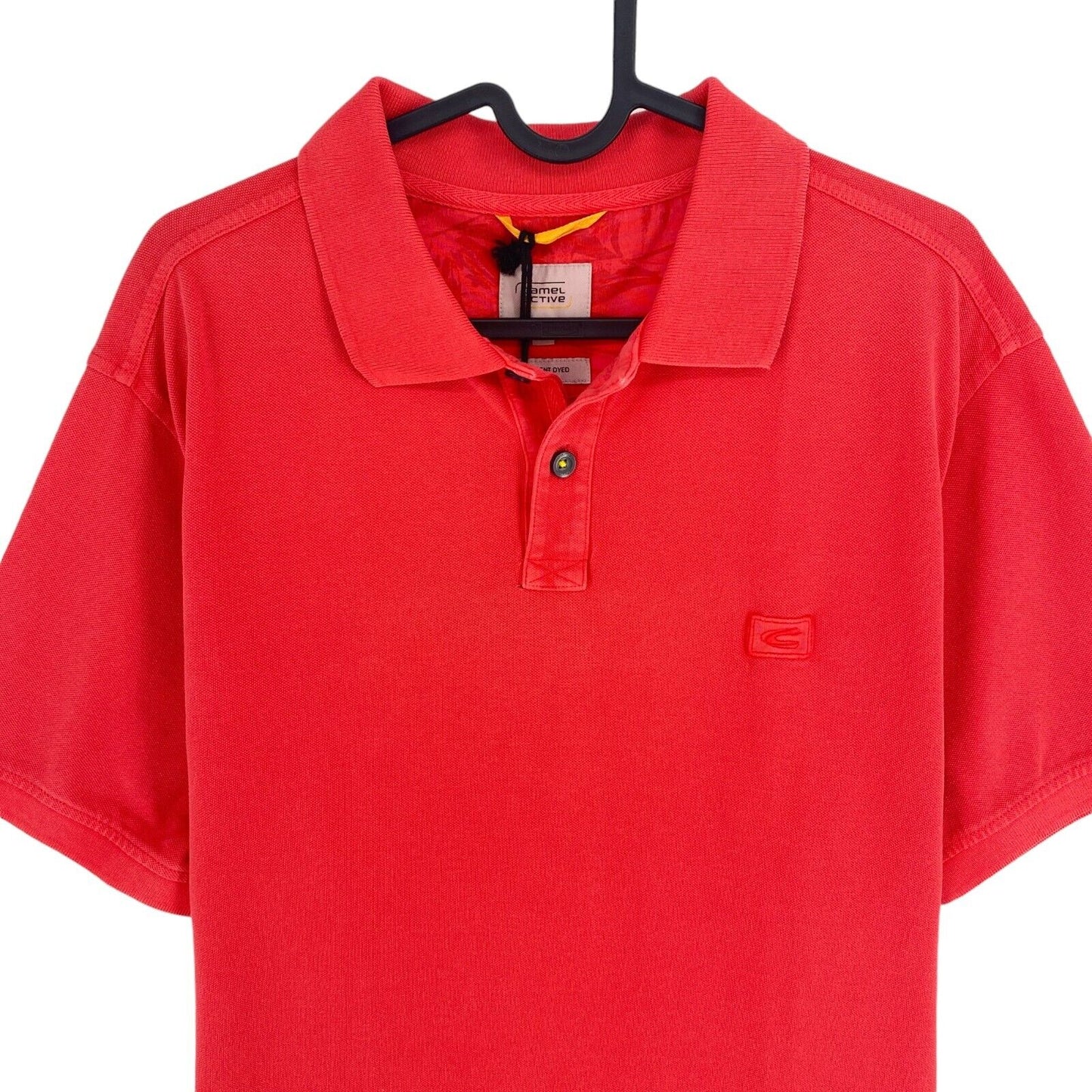 CAMEL ACTIVE Men Red Pique Short Sleeves Polo Shirt Size L