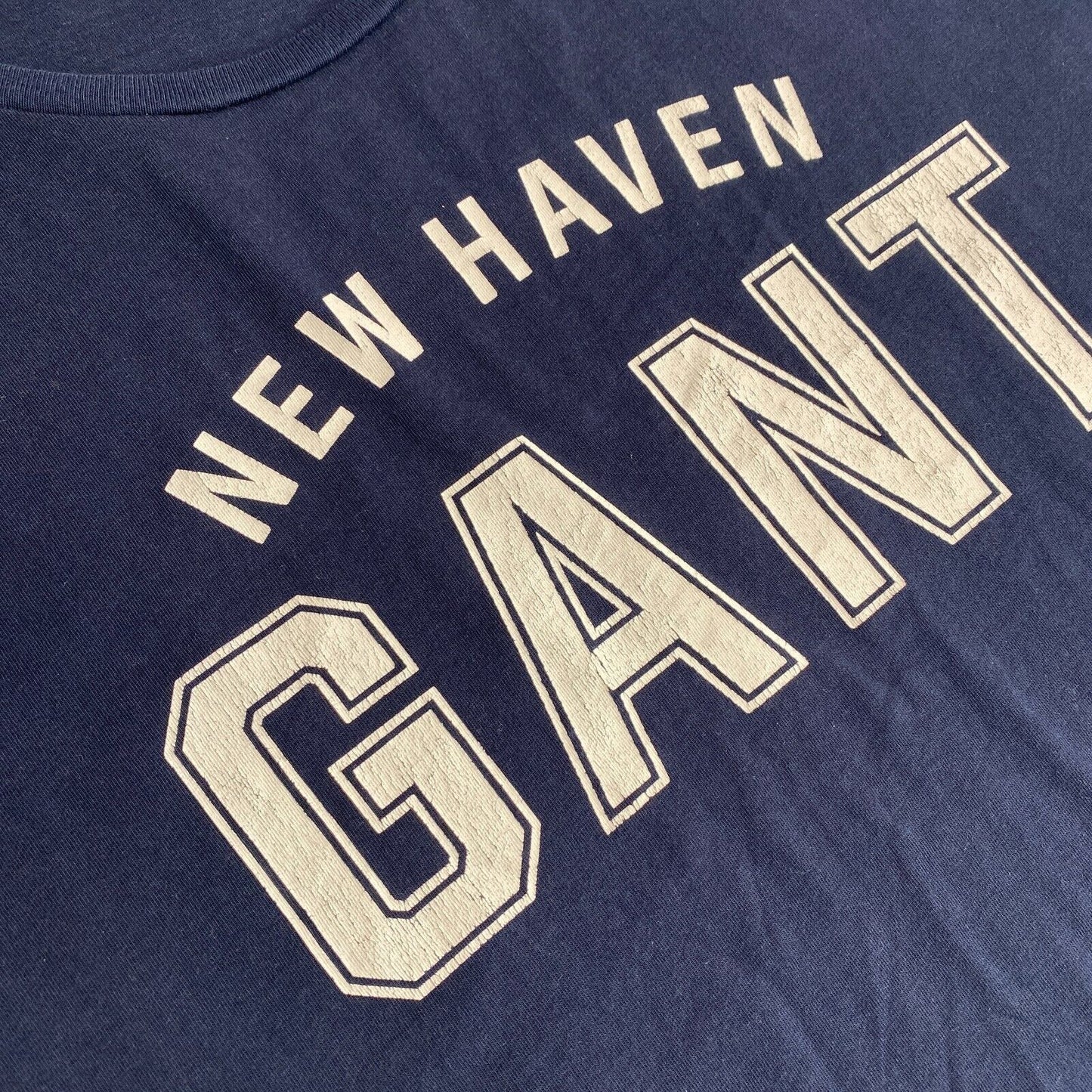 GANT Women Navy Blue Logo Crew Neck Short Sleeve T Shirt Size XL