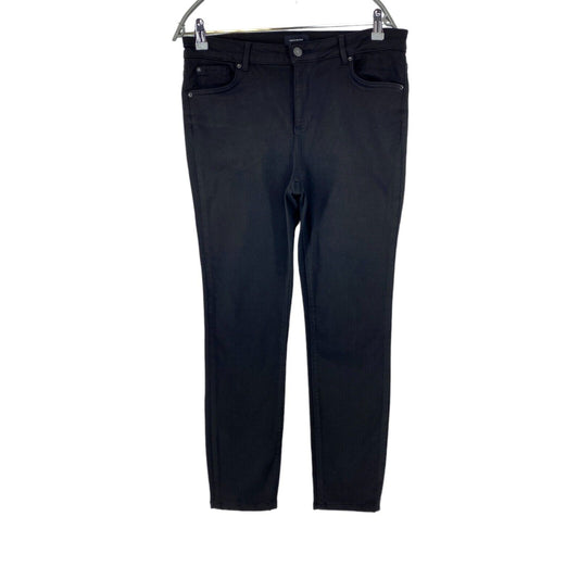 VERO MODA LUX Damen-Jeans, mittelhoher Bund, Skinny Fit, Schwarz, Größe XL, W32, L30