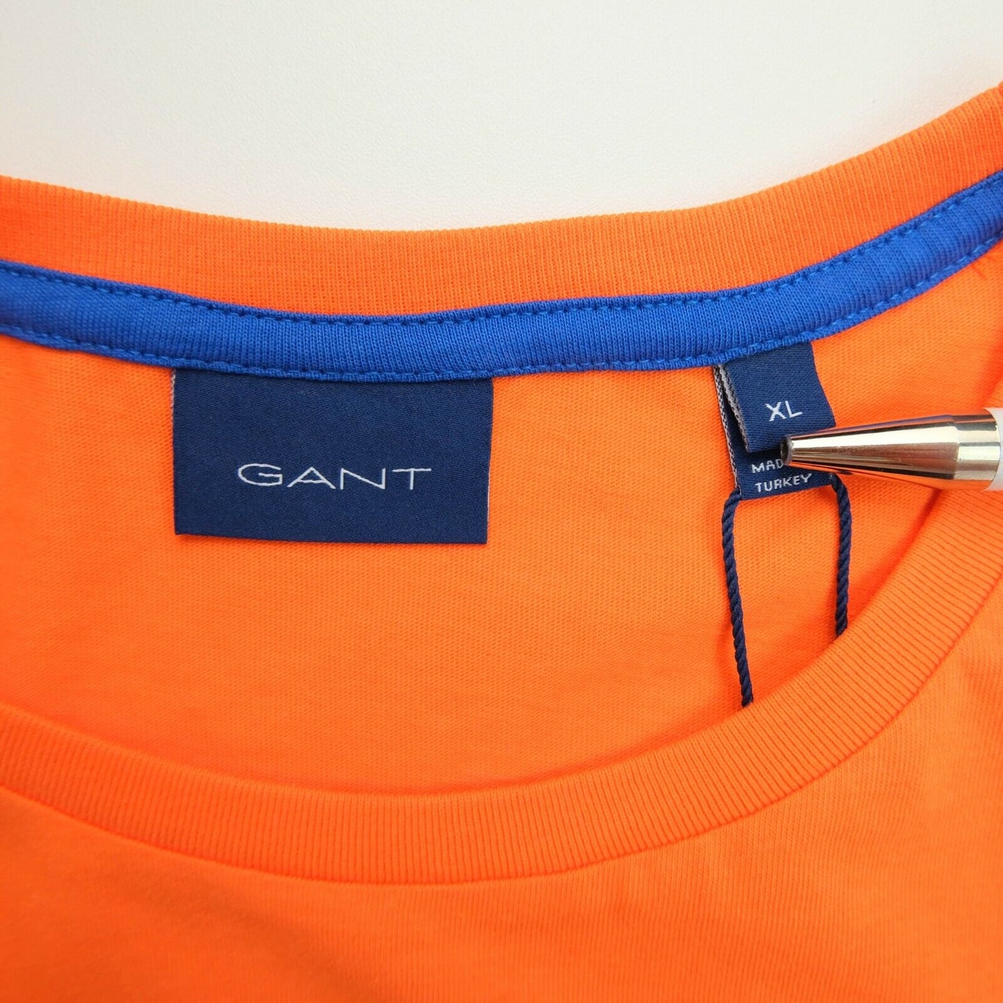 GANT Orange Logo Crew Neck T Shirt Size XL