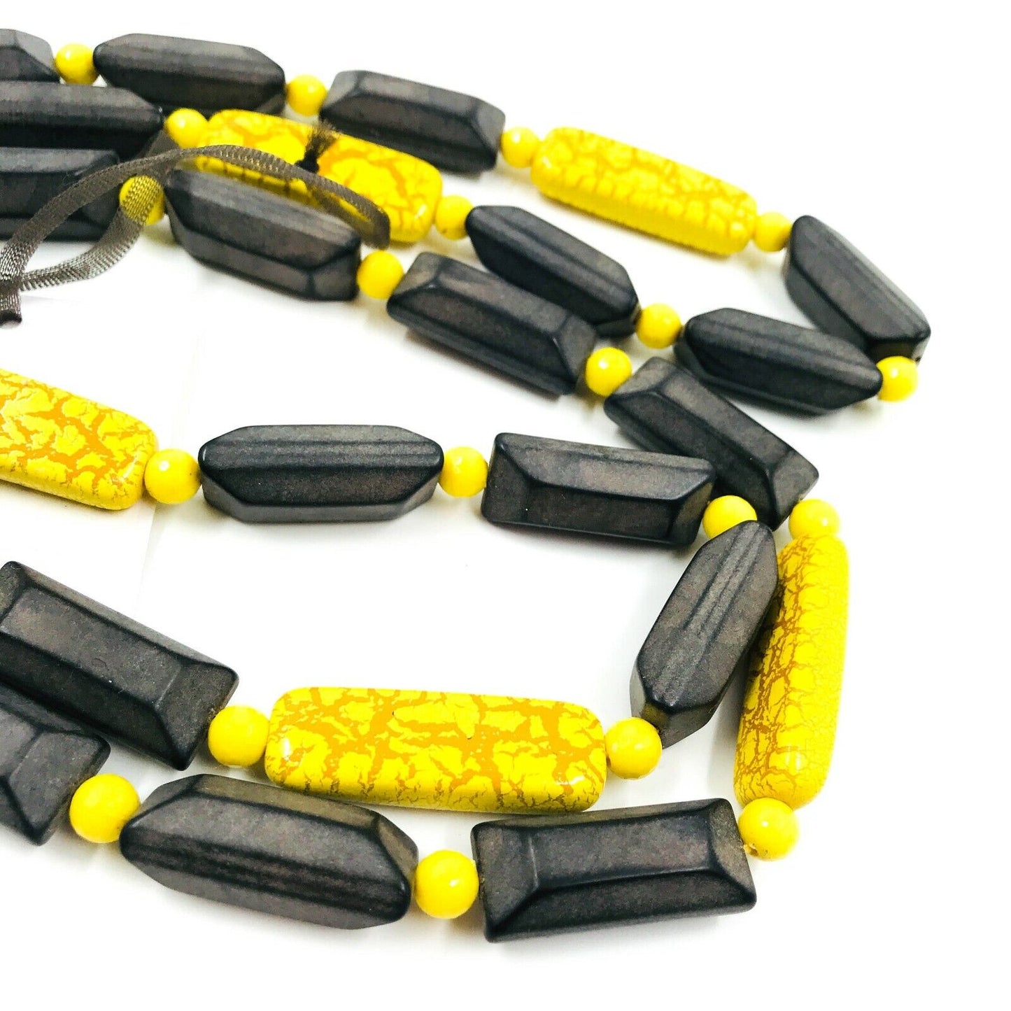 Persona Italian Designer Ladies Grey Yellow Necklace