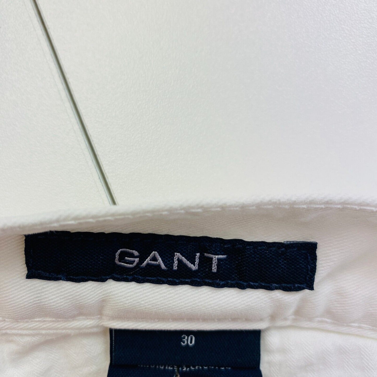 GANT Women White Crop Slim Twill Chino Pants Trousers Size W30