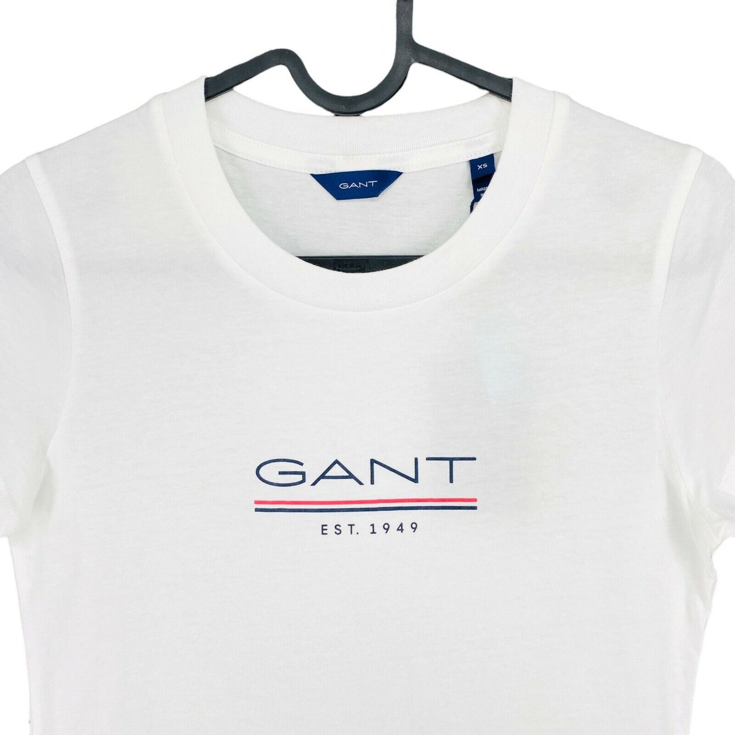 GANT White The Fall Logo Crew Neck T Shirt Size XS