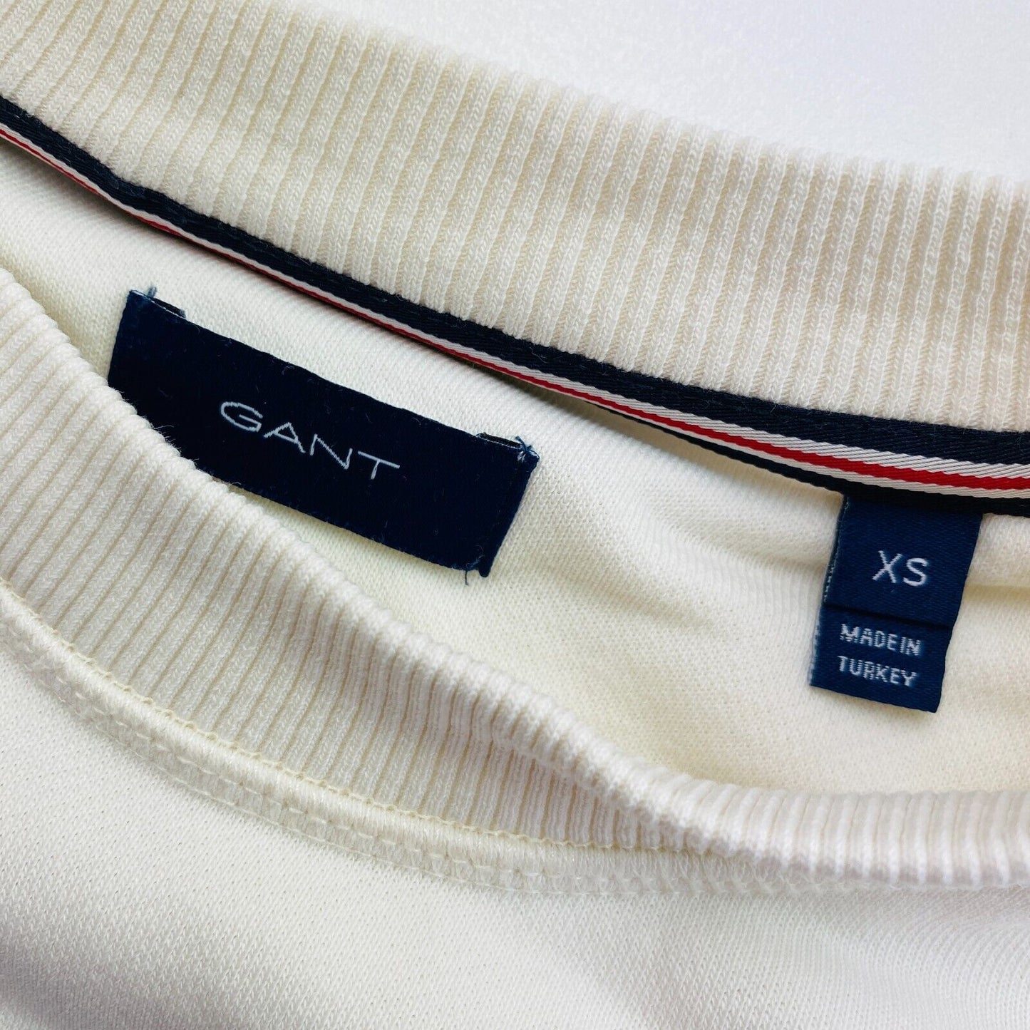 GANT Beige Retro Shield Crew Neck Sweater Jumper Size XS