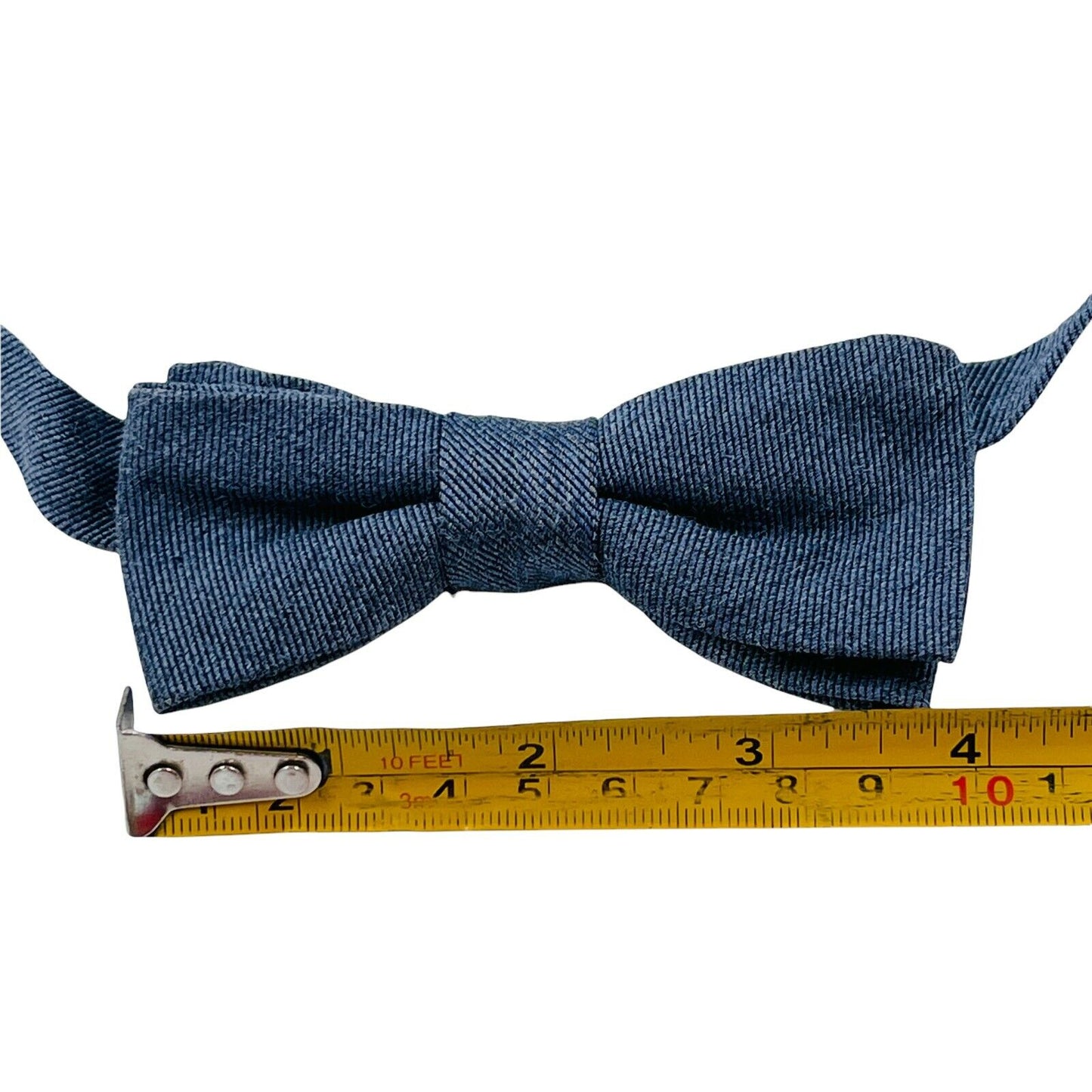 GANT Solid Blue 100% Silk Handsewn Bow Tie Made in Italy