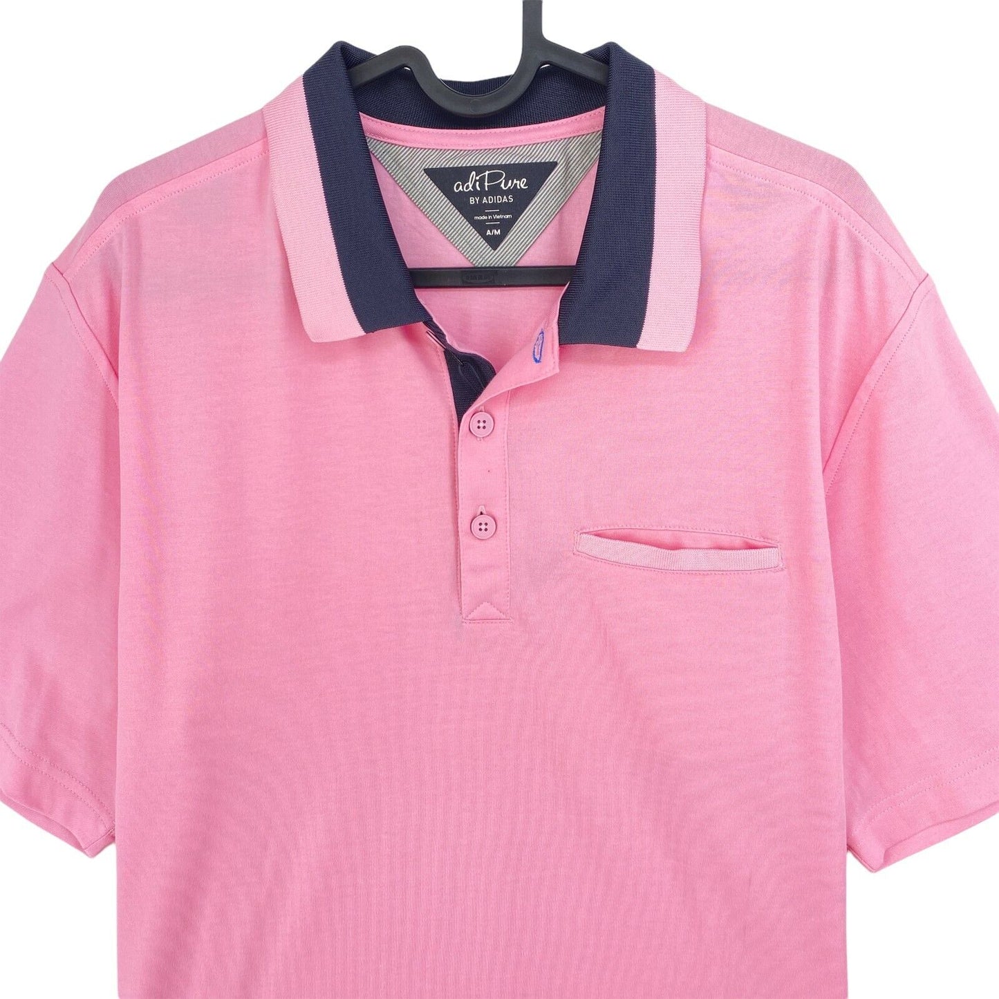 Adidas Adipure Golf Pink Polo Shirt Top Size M