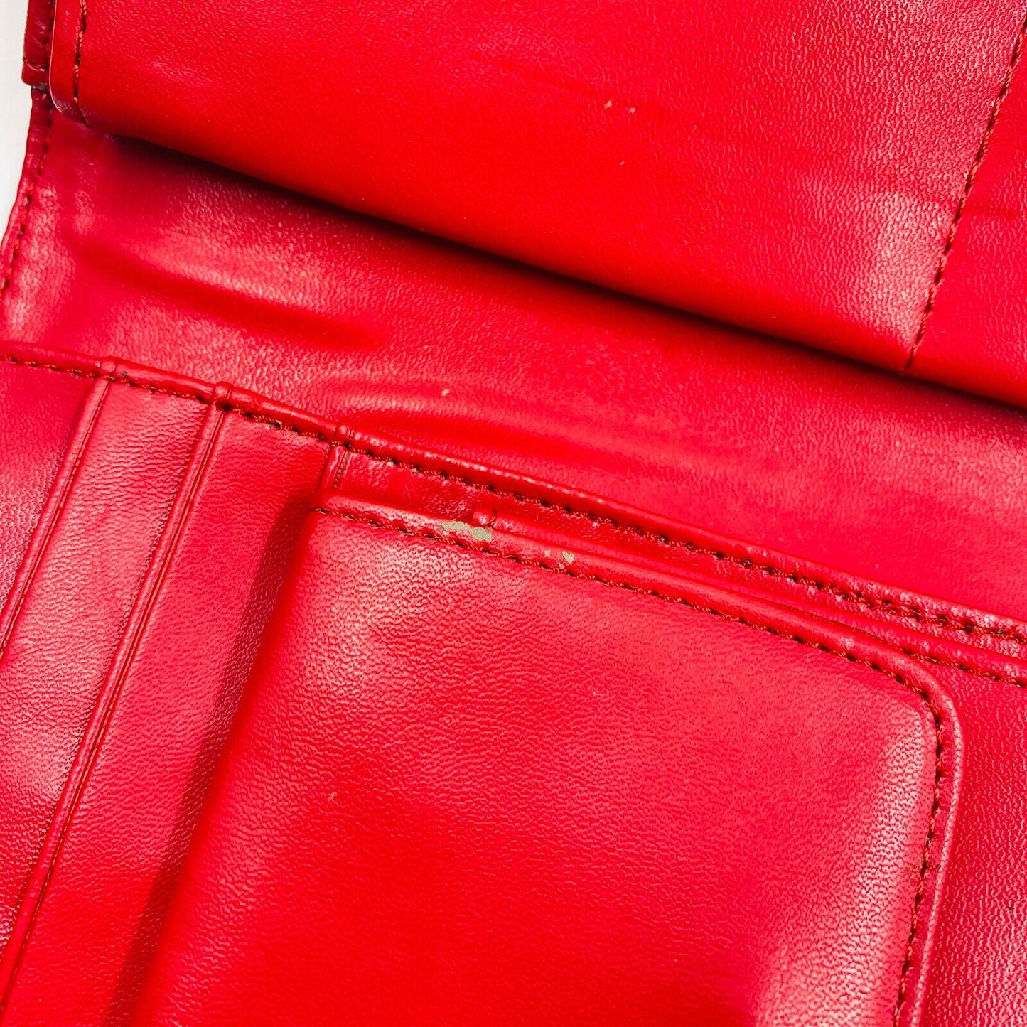 ROCCOBAROCCO Red Eco Leather Wallet Clutch Bag