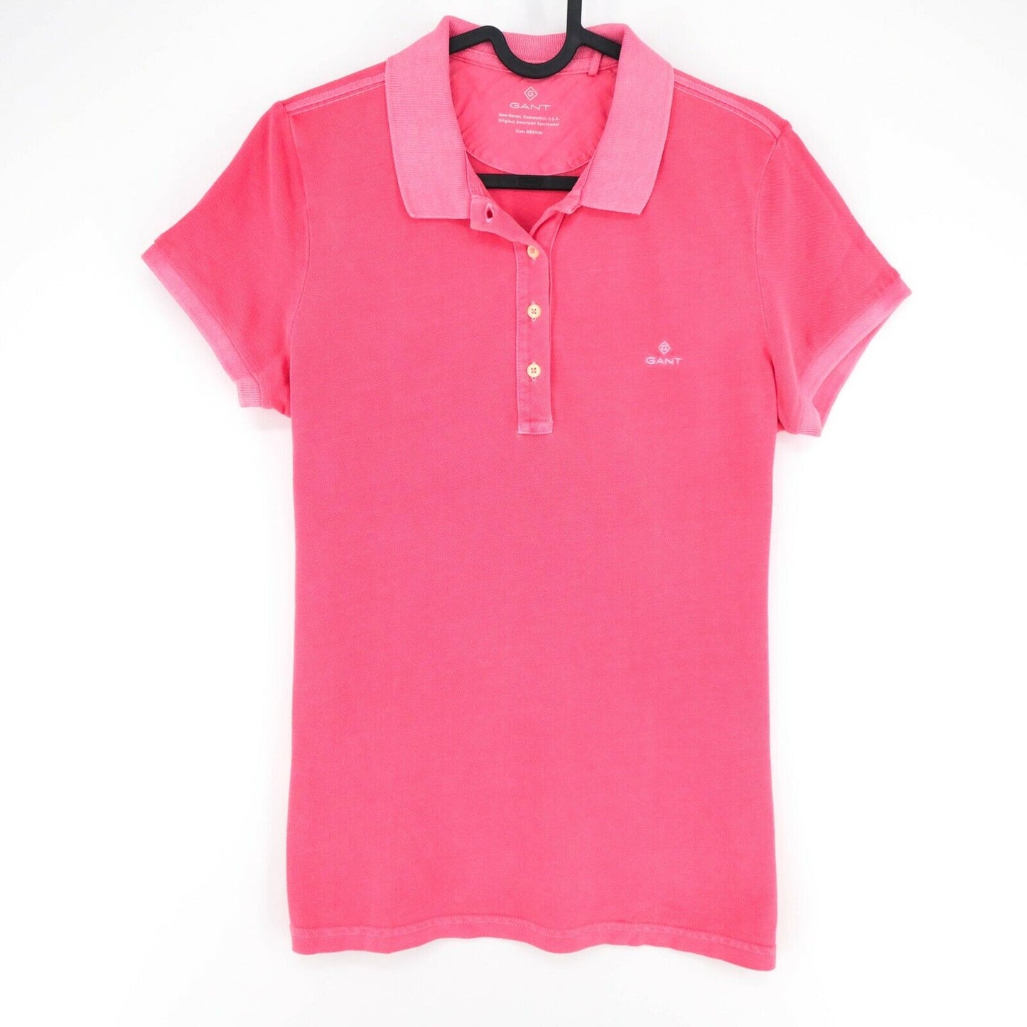 GANT Col Polo Blanchi Rose Soleil Taille M