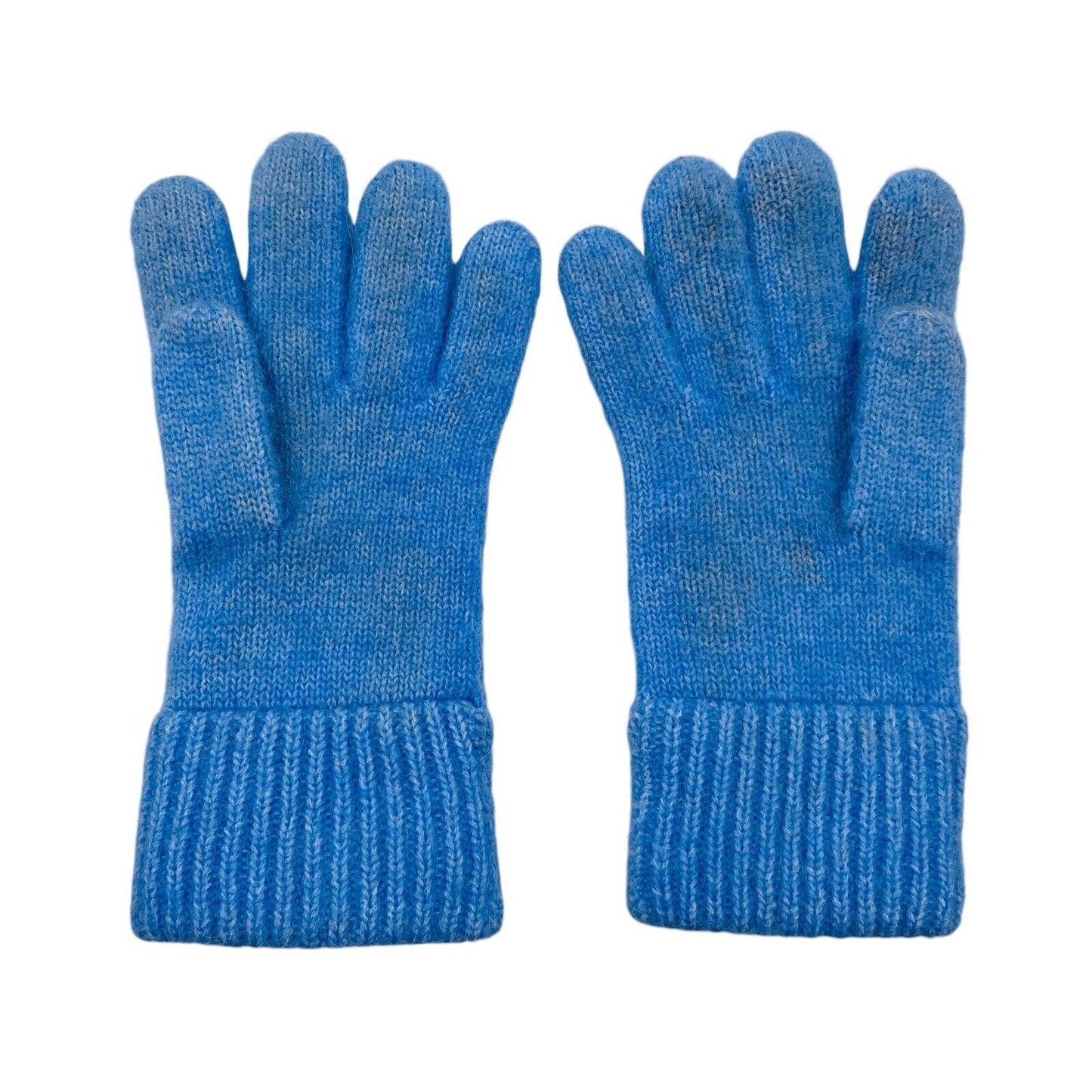 GANT Women Blue Alpaca Wool Blend Warm Knit Gloves One Size