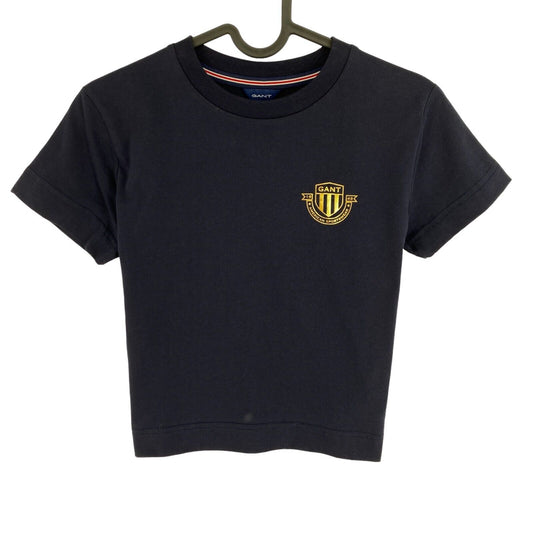 GANT Girls Navy Blue Banner Shield Crew Neck T Shirt Size 9-10 Years 134/140 cm