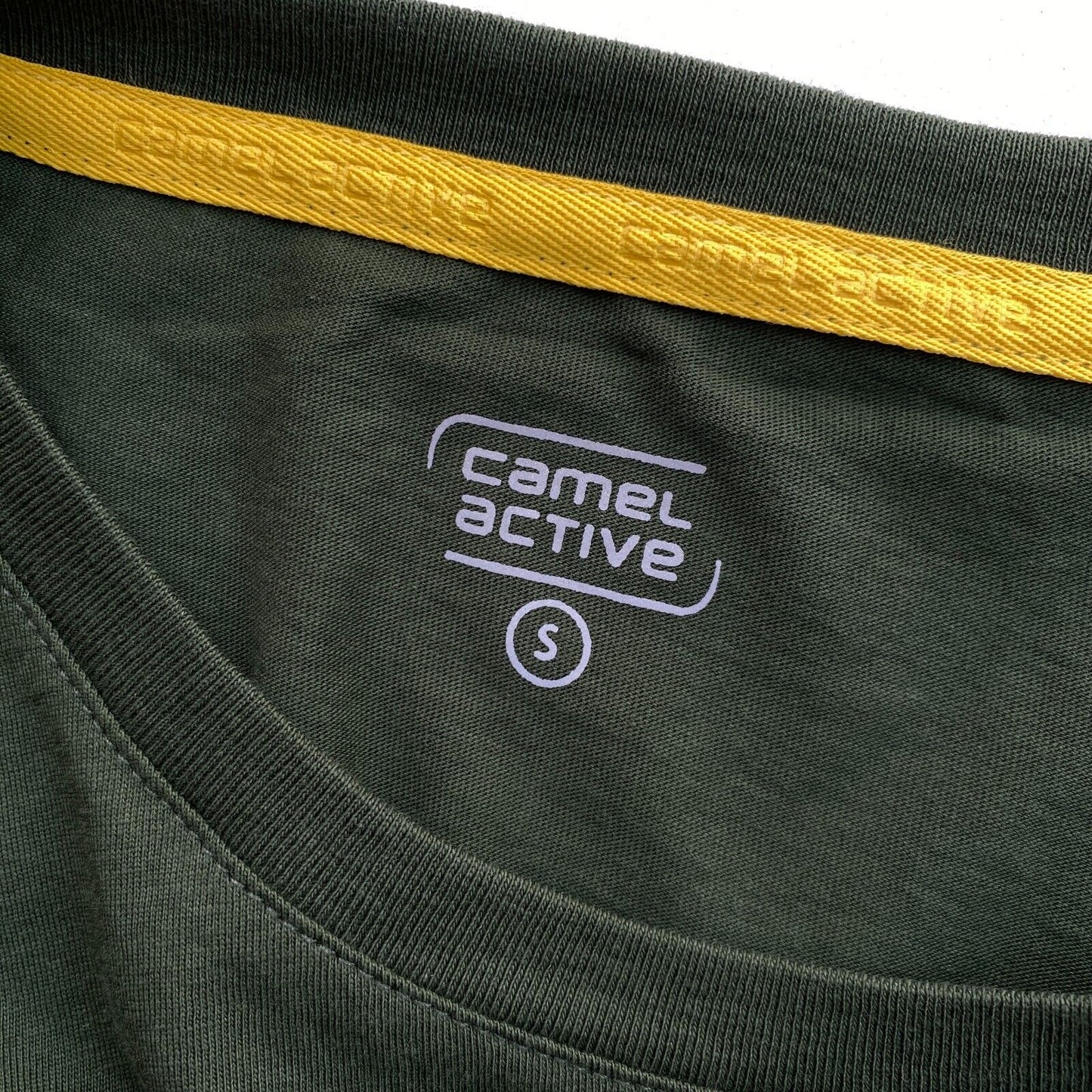 CAMEL ACTIVE Grünes T-Shirt mit Rundhalsausschnitt, Größe S