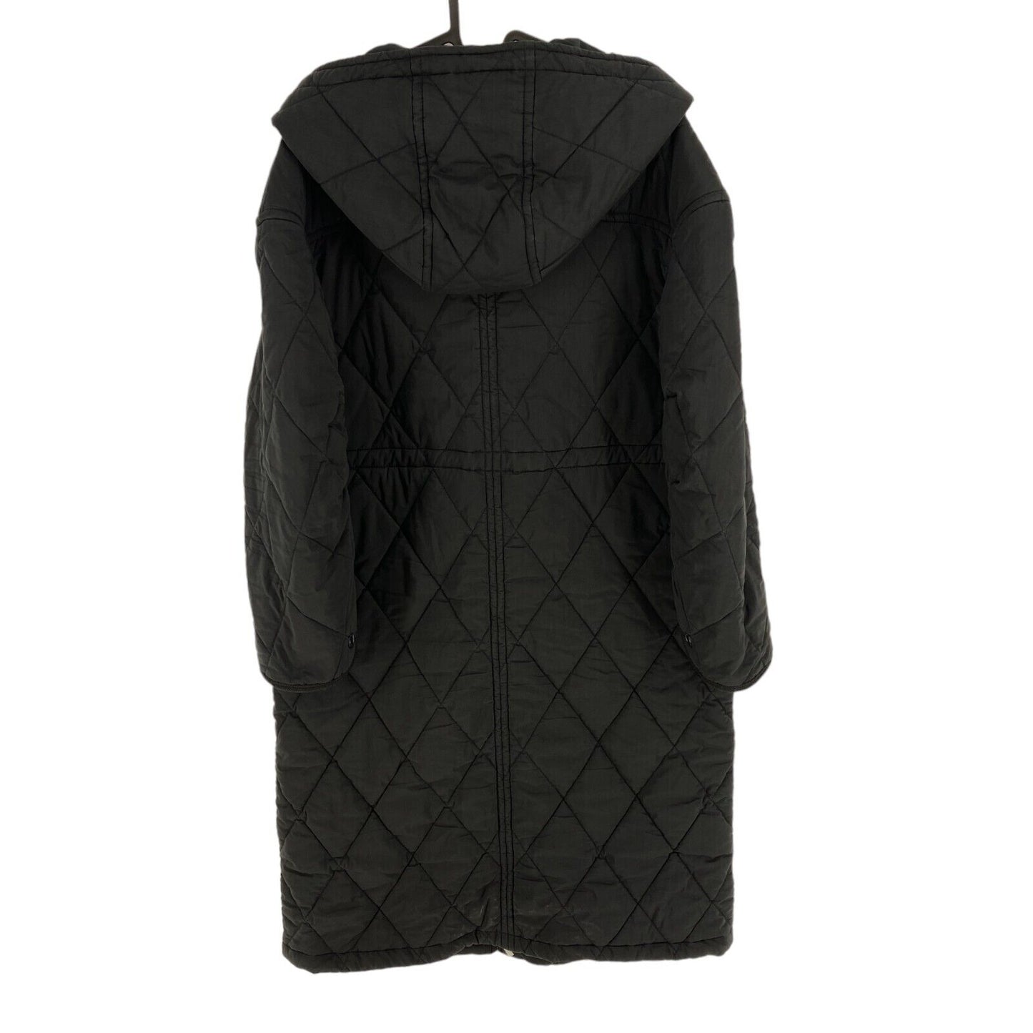 GANT Black Oversized Long Quilted Parka Jacket Size S