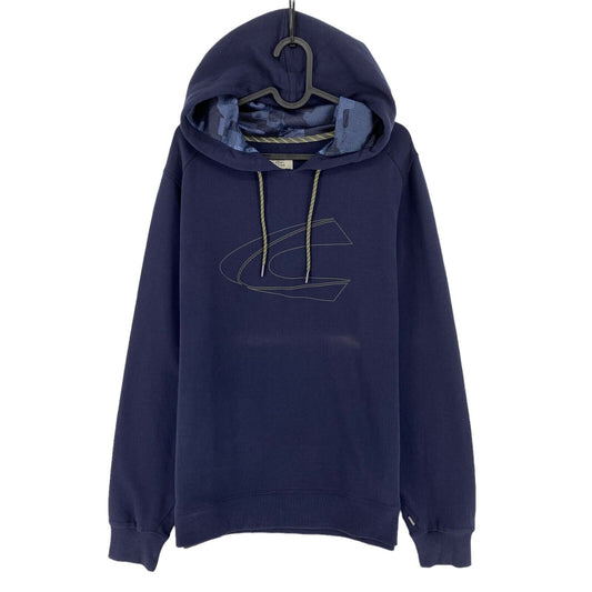 Camel Active Navy Blue Logo Hooded Sweater Pullover Size L