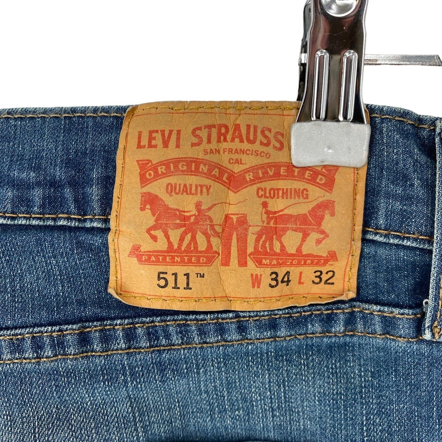 Levi's 511 – Slim Fit-Stretch-Jeans in Blau, W34 L32