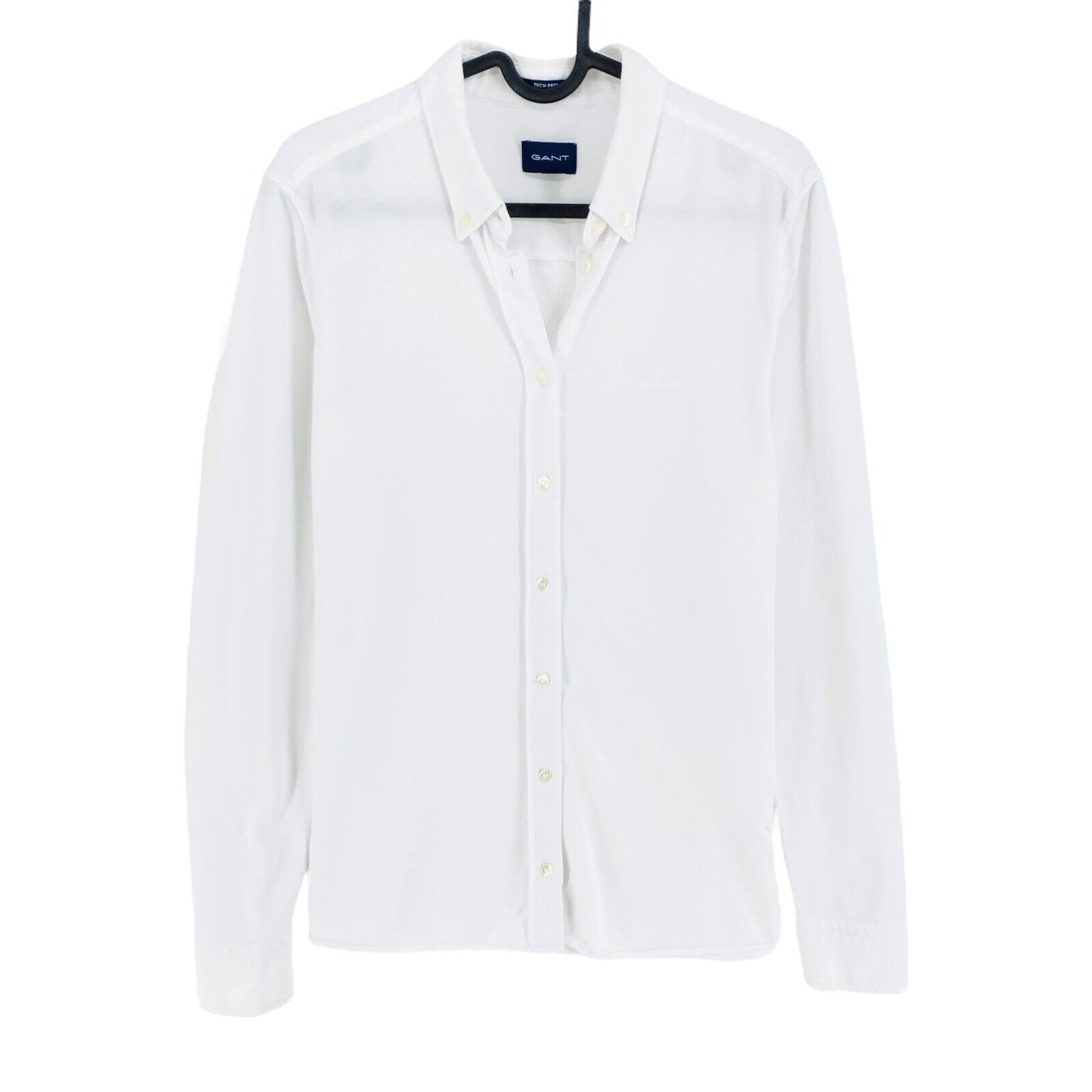 GANT White Tech Prep Pique Shirt Size EU 38 UK 10 US 8