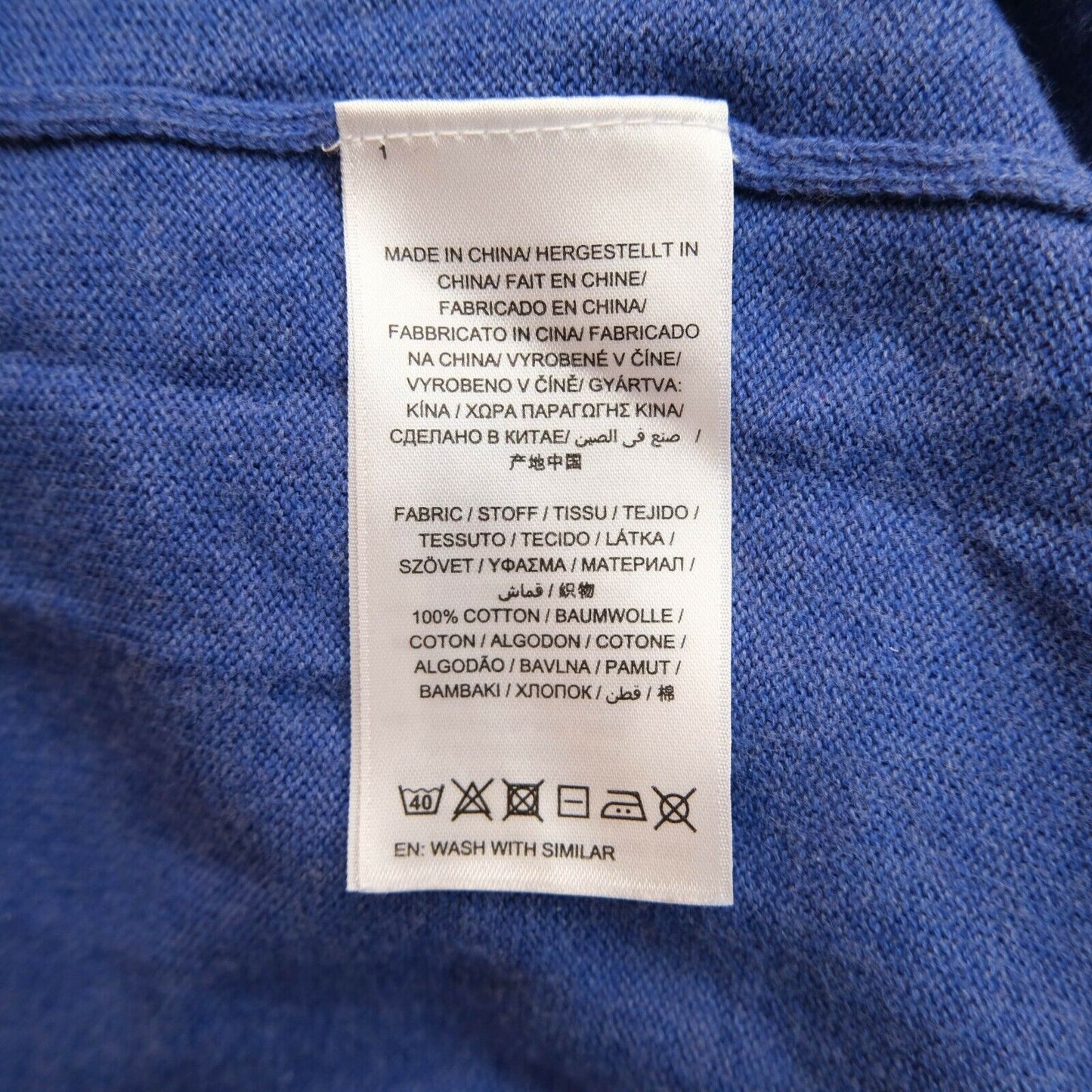 GANT Blauer Pullover mit V-Ausschnitt, Größe XL