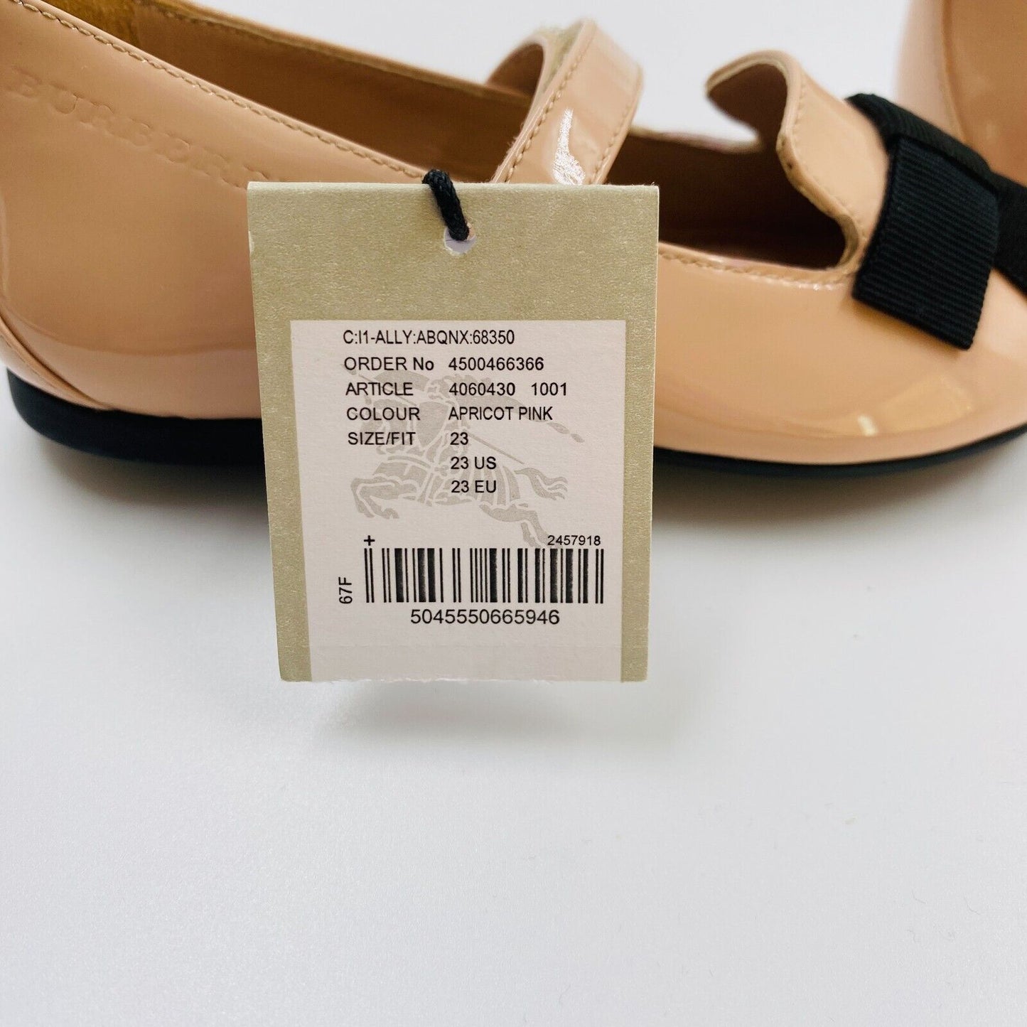 BURBERRY Rosa Ballerinas Größe EU 23 UK 6