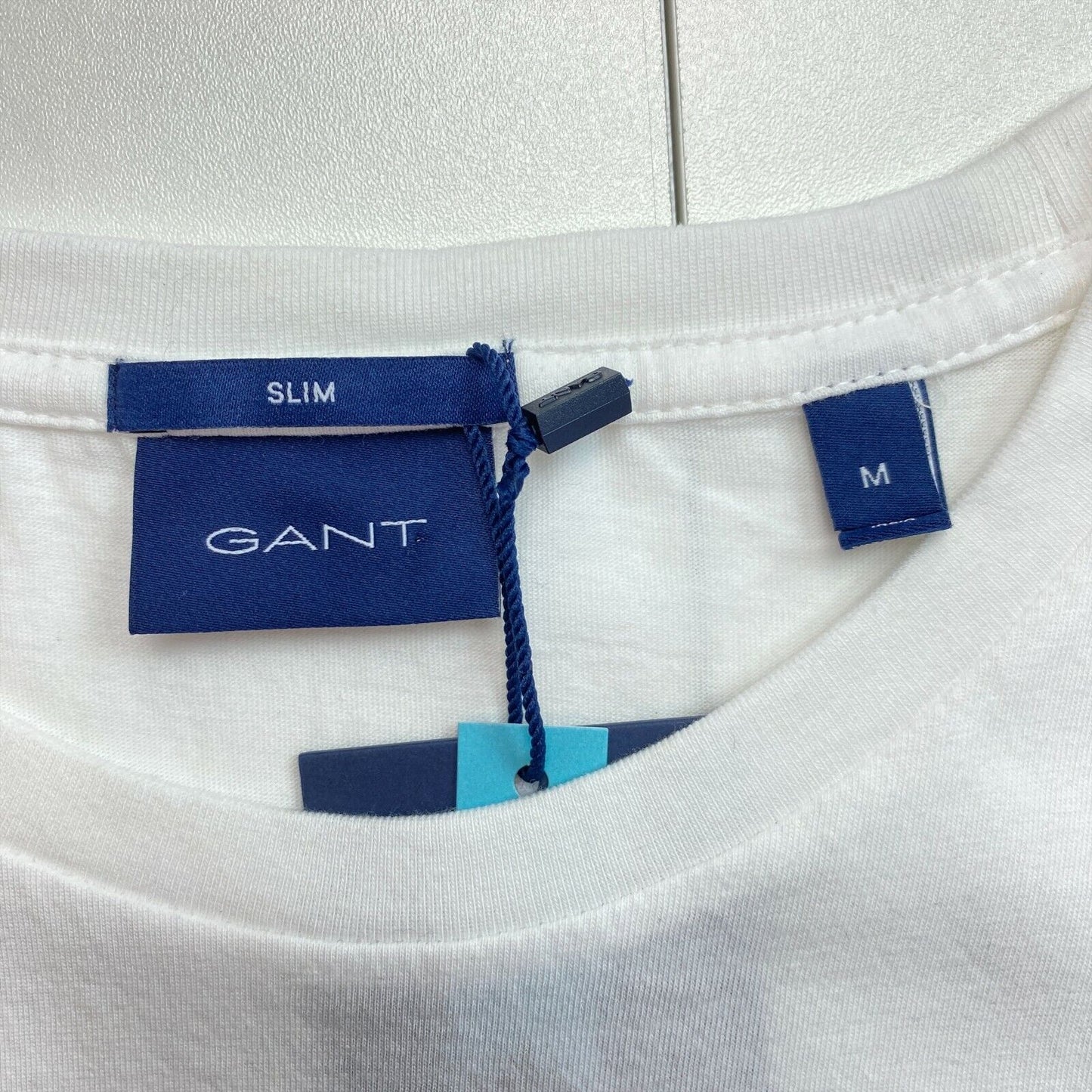 GANT White Original Slim Crew Neck T Shirt Size M