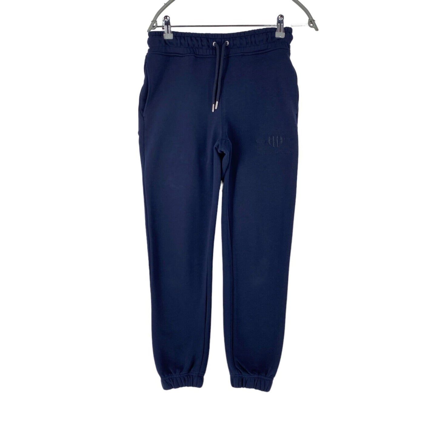 GANT Dark Blue Women Regular Fit Cuffed Sweat Pants Trousers Size XS