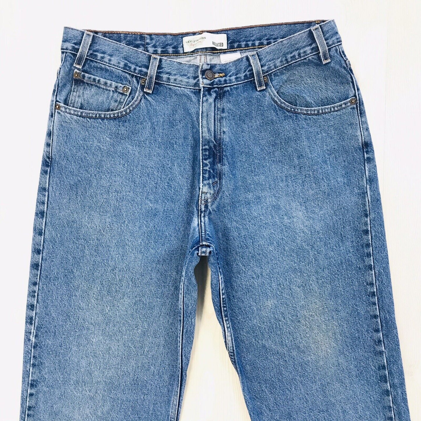 Levi Strauss Signature Blue Relaxed Straight Fit Jeans Size W36 L32