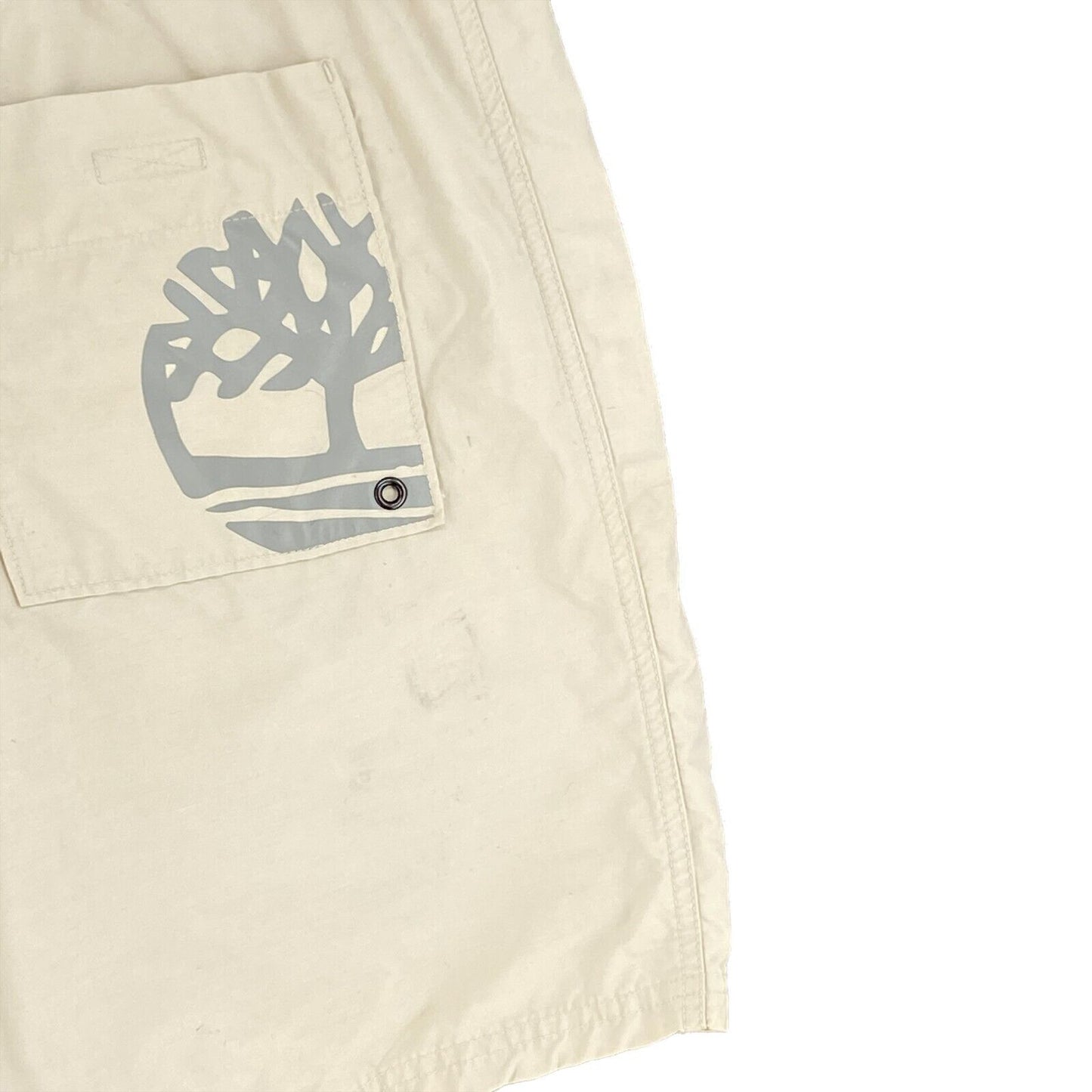 Timberland Beige Cotton Blend Activewear Shorts Size L