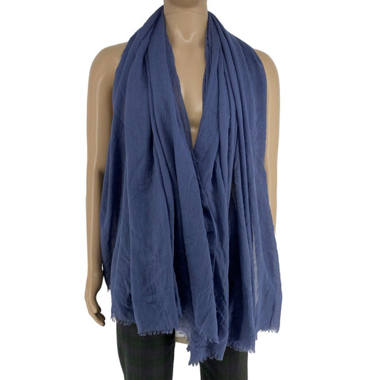 FRANSA Blue Solid Scarf Shawl