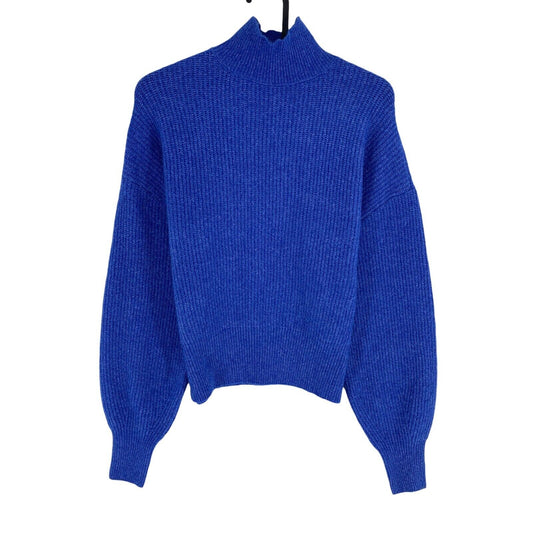 VERO MODA Women Blue High Neck Pullover Sweater Jumper Size XS