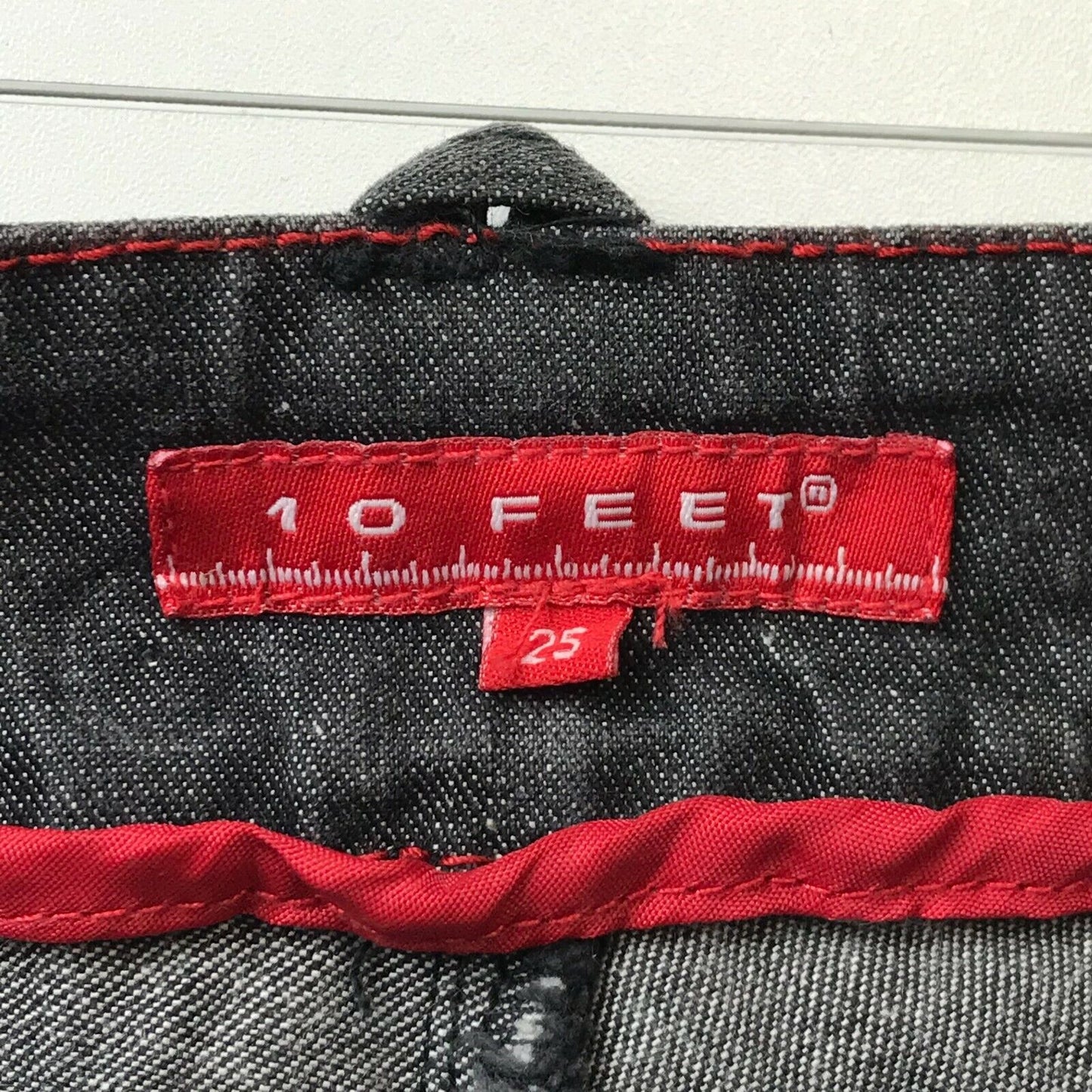 10 FEET Jean skinny gris foncé pour femme Taille W25