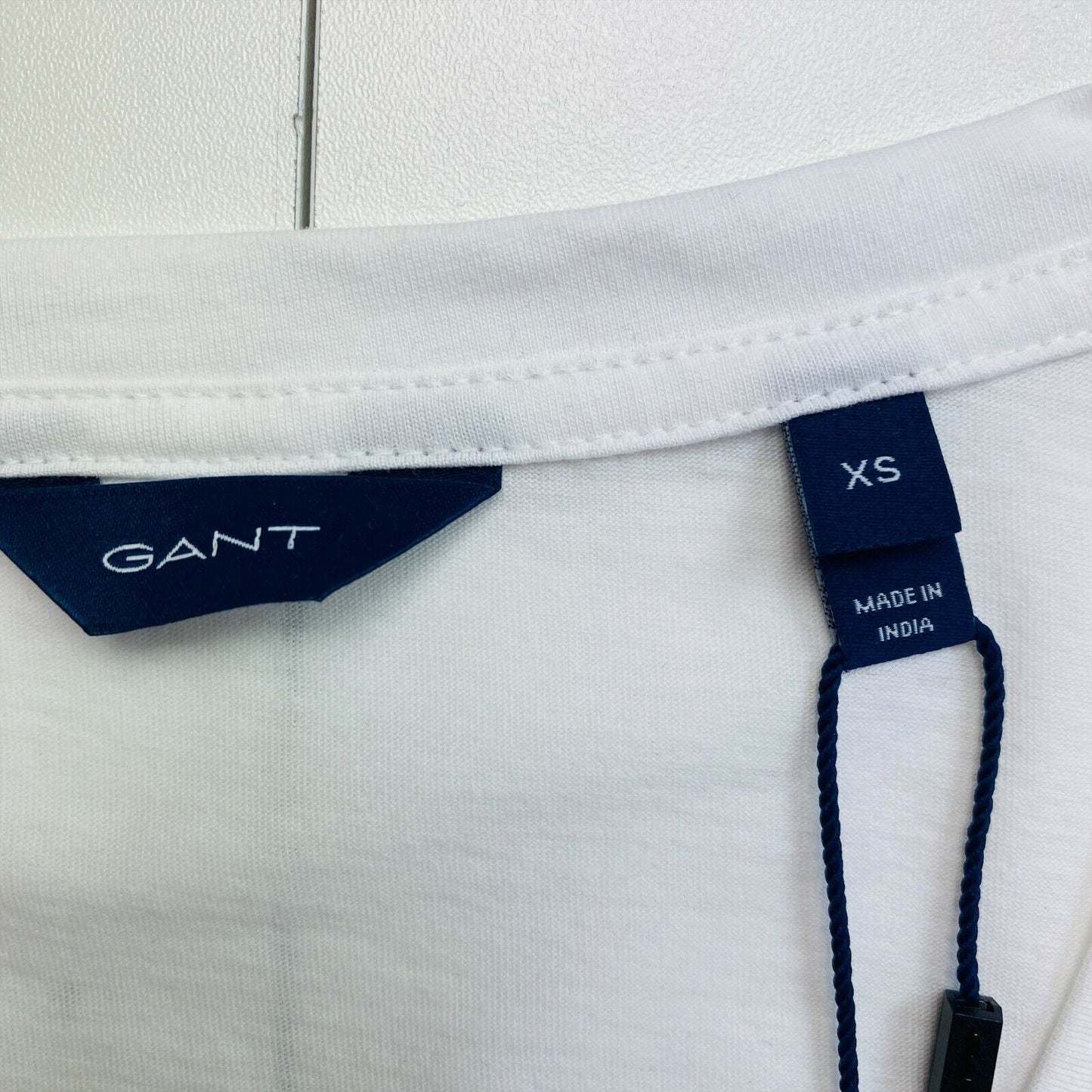 GANT White Original V Neck T Shirt Top Size XS