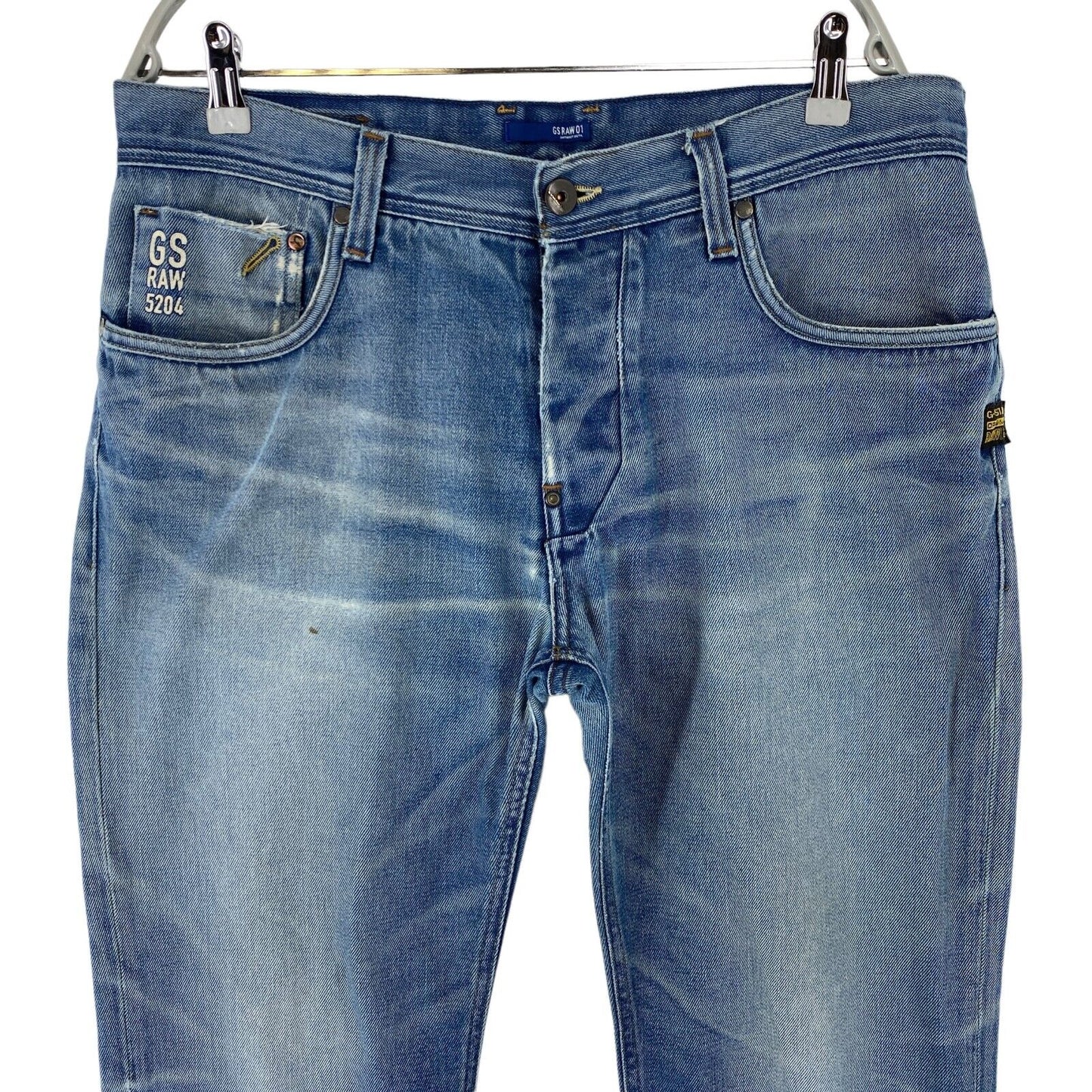 G-STAR ATTACC Blaue, lockere Jeans mit geradem Schnitt, W34 L32