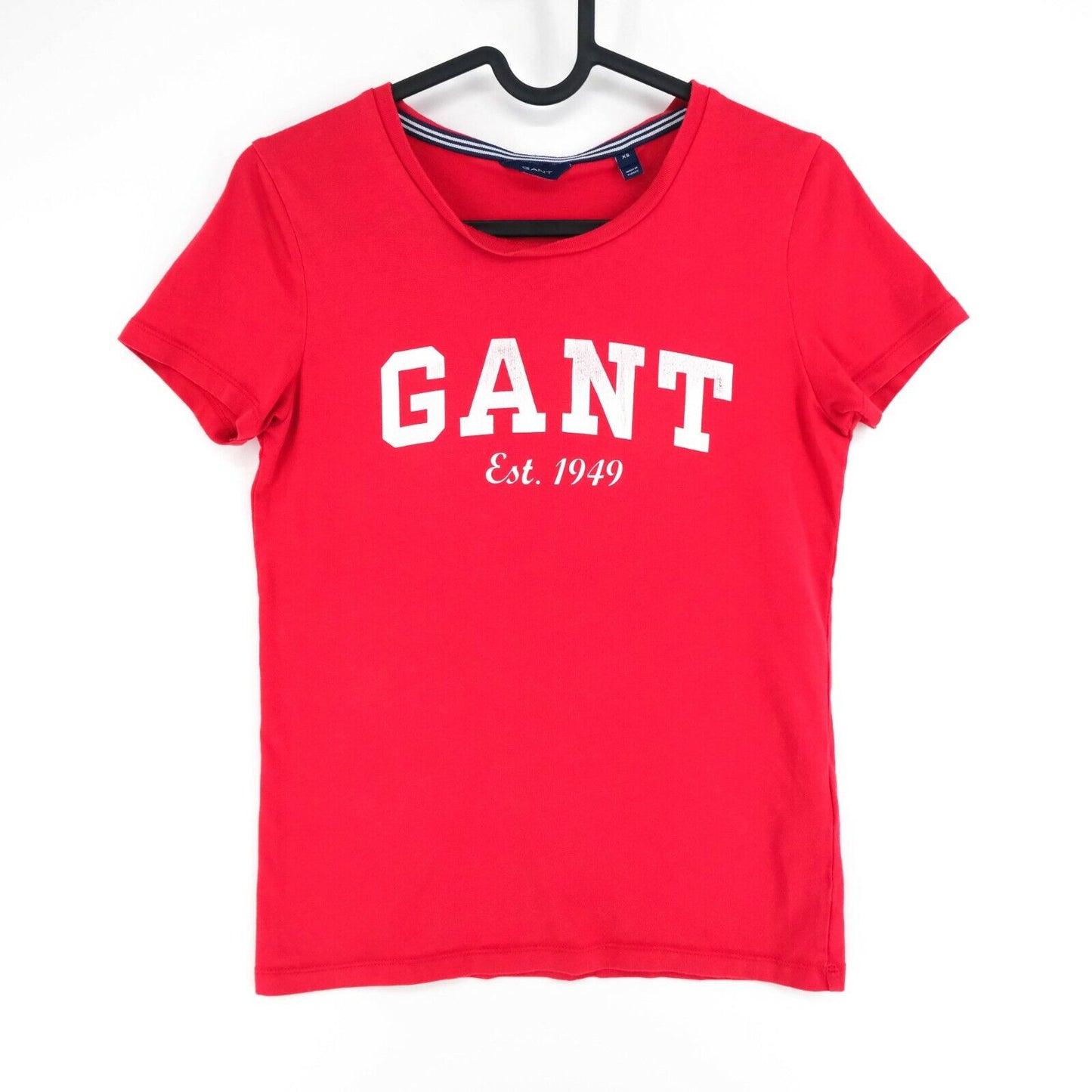 GANT T-Shirt mit Rundhalsausschnitt und großem Logo, Rot, Größe XS