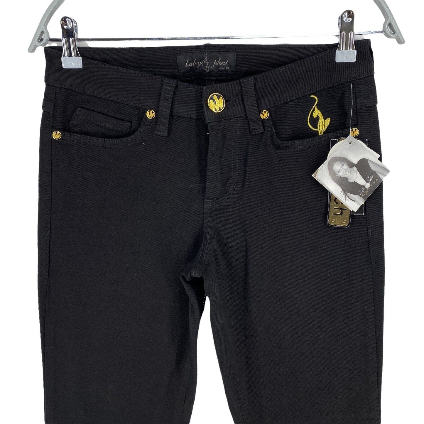 RPR €115 Baby Phat Black Skinny Jeans Size W29 L28