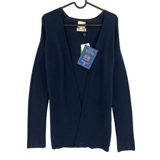 La Martina Navy Blue Cotton Cashmere Cardigan Sweater Size 1 - XS