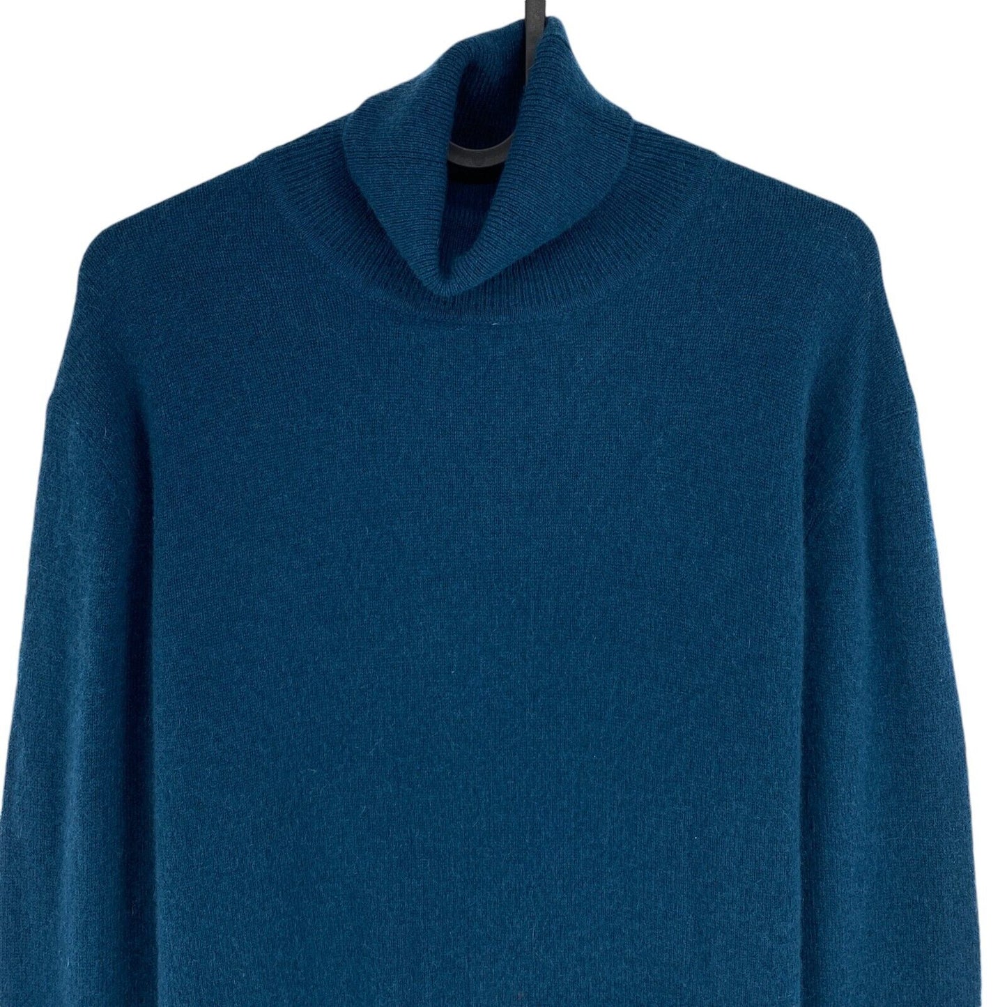 Authentic Cashmere Women Blue 100% Cashmere High Neck Sweater Pullover Size M