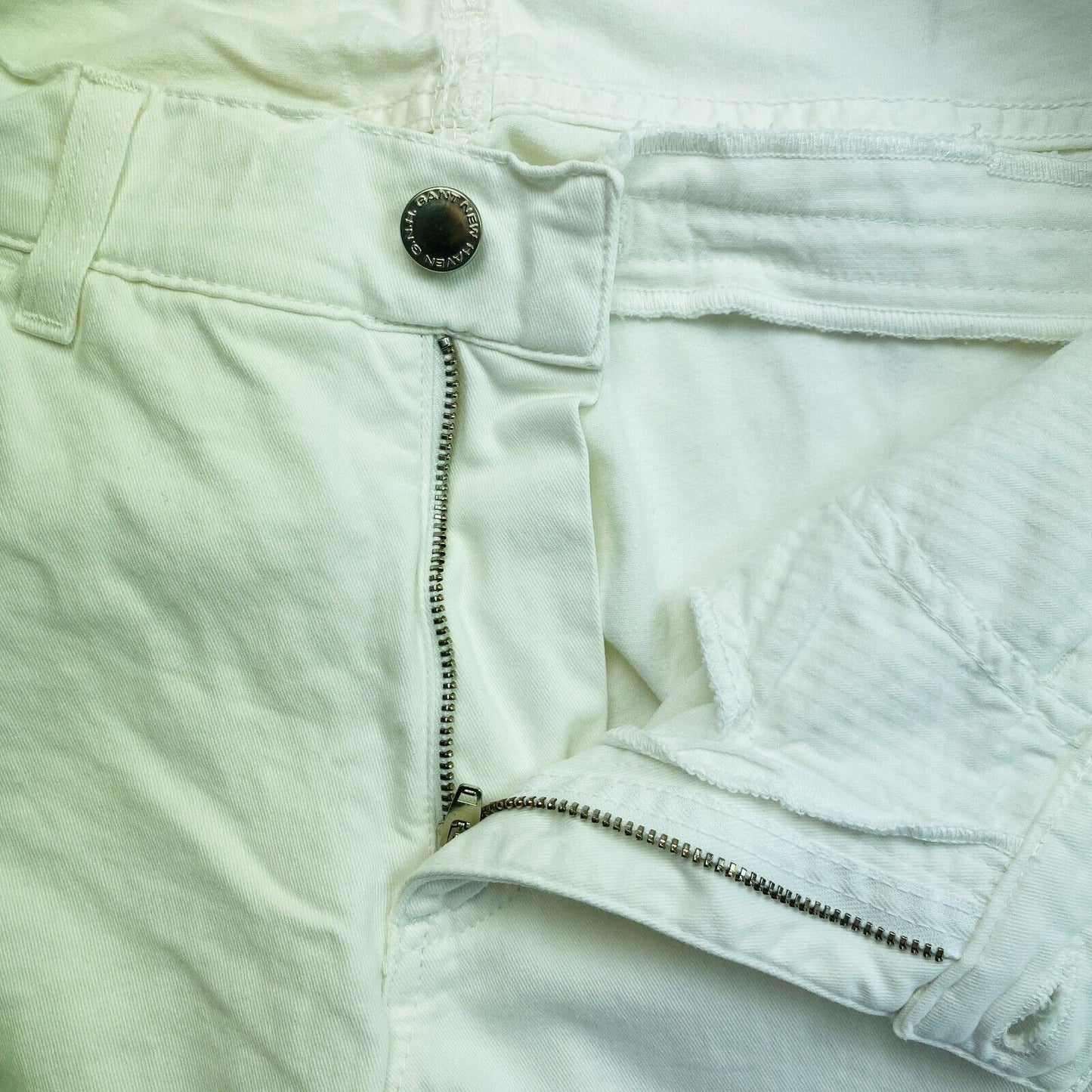 GANT Women White Flared Chino Pants Trousers Size W29 L34