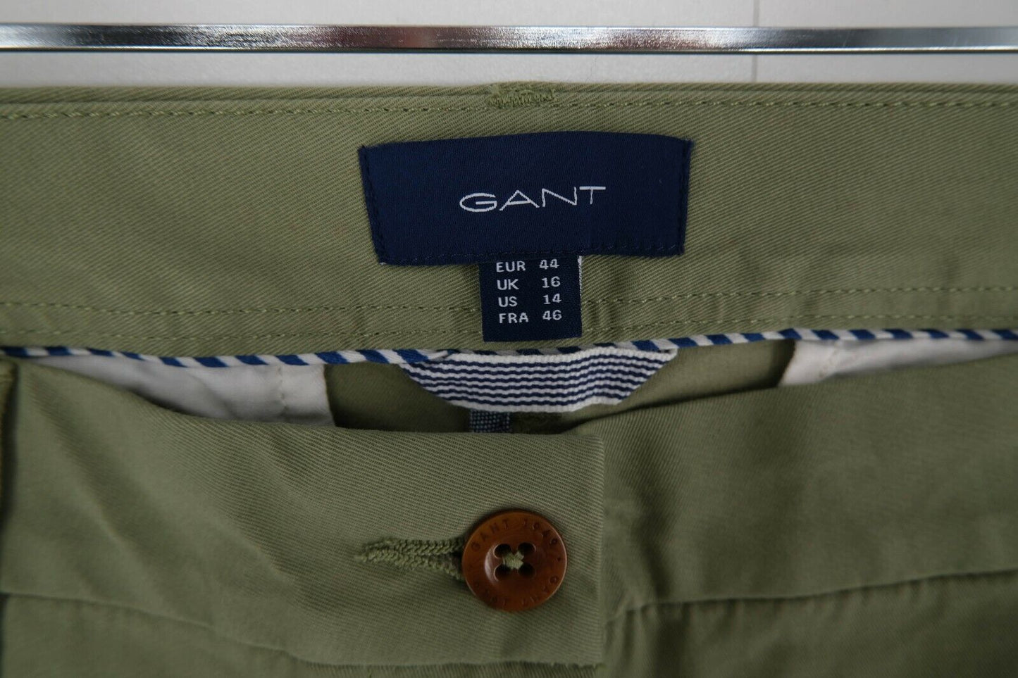 GANT Green Classic Chino Pants Trousers Size EUR 44 UK 16 US 14