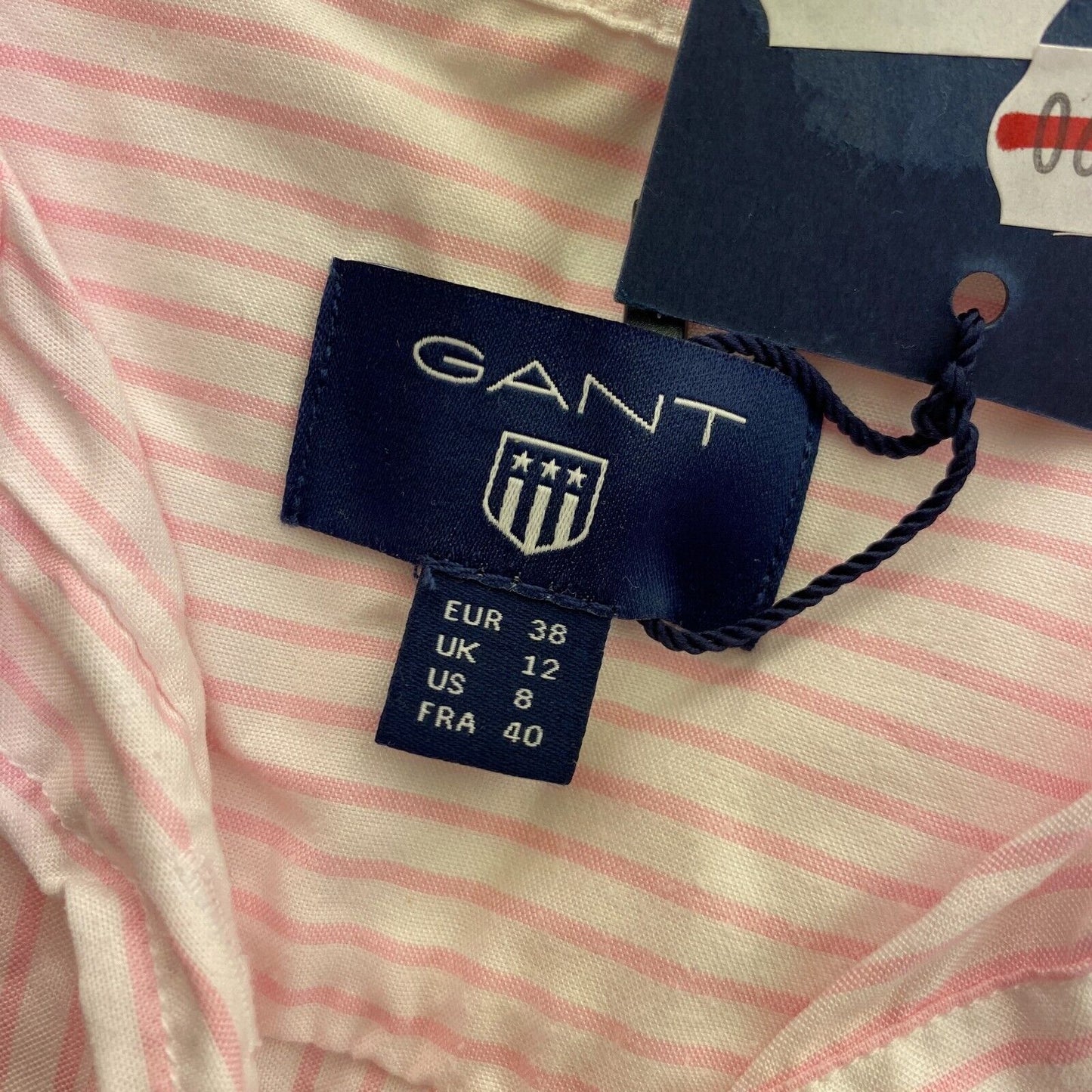 GANT Pink Tech Prep Oxford Gestreiftes Hemd Größe EU 38 UK 12 US 8