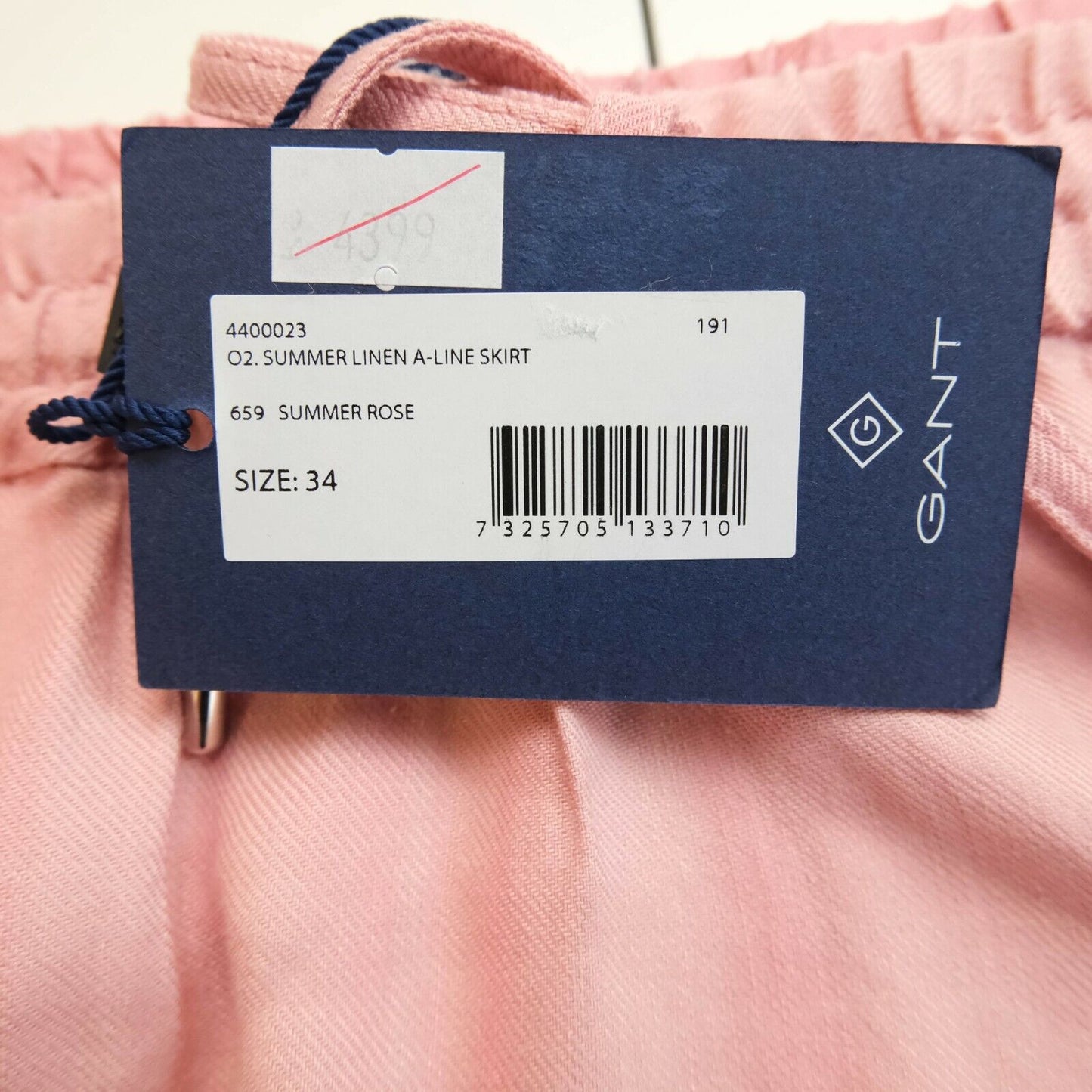 GANT Rose Summer Linen A Line Jupe Taille EU 34 UK 8 US 4