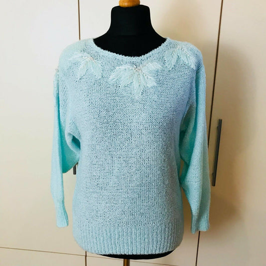 GINENNE Vintage Retro 80s 90s Oversized Chunky Sweater Jumper EUR 40 US 10 UK 12