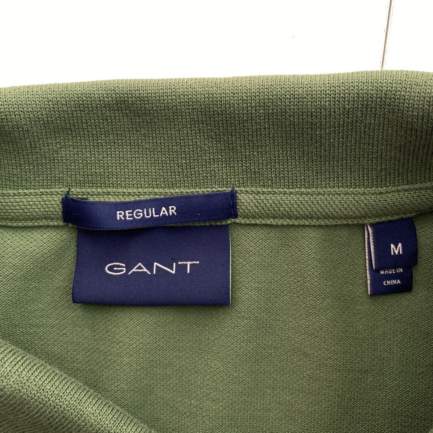 GANT Men Green Original Regular Fit Pique Rugger Short Sleeves Polo Shirt Size M