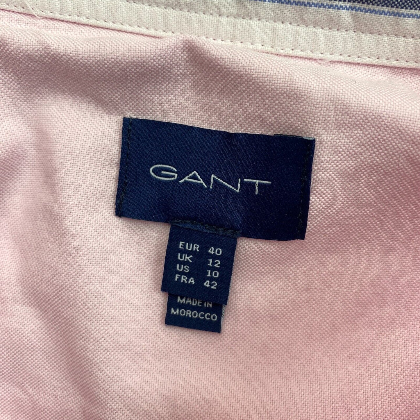 GANT Pink Cotton Shirt Size EU 40 UK 12 US 10