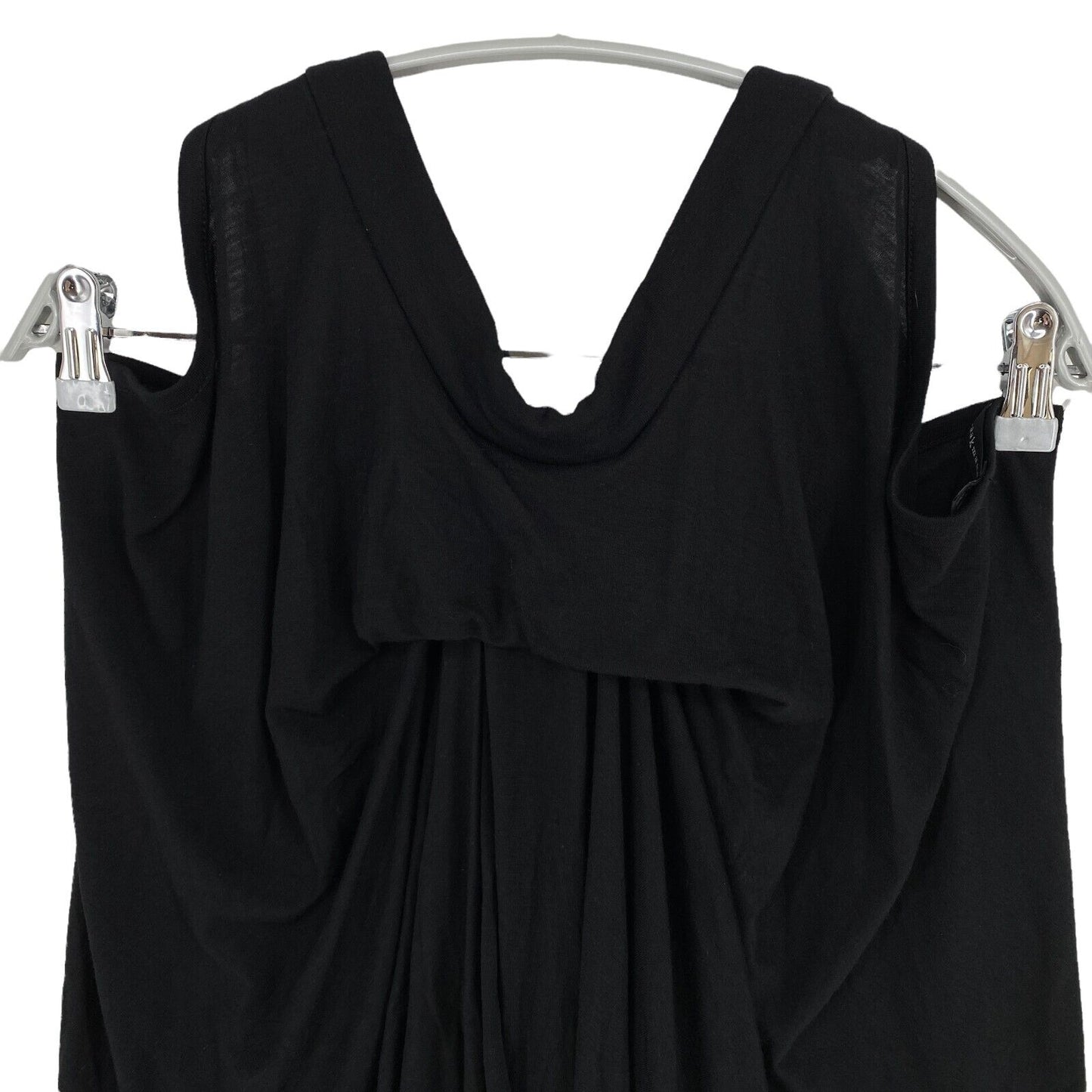 Kai-aakmann Black Sleeveless Off The Shoulder Halter Top Blouse Size S