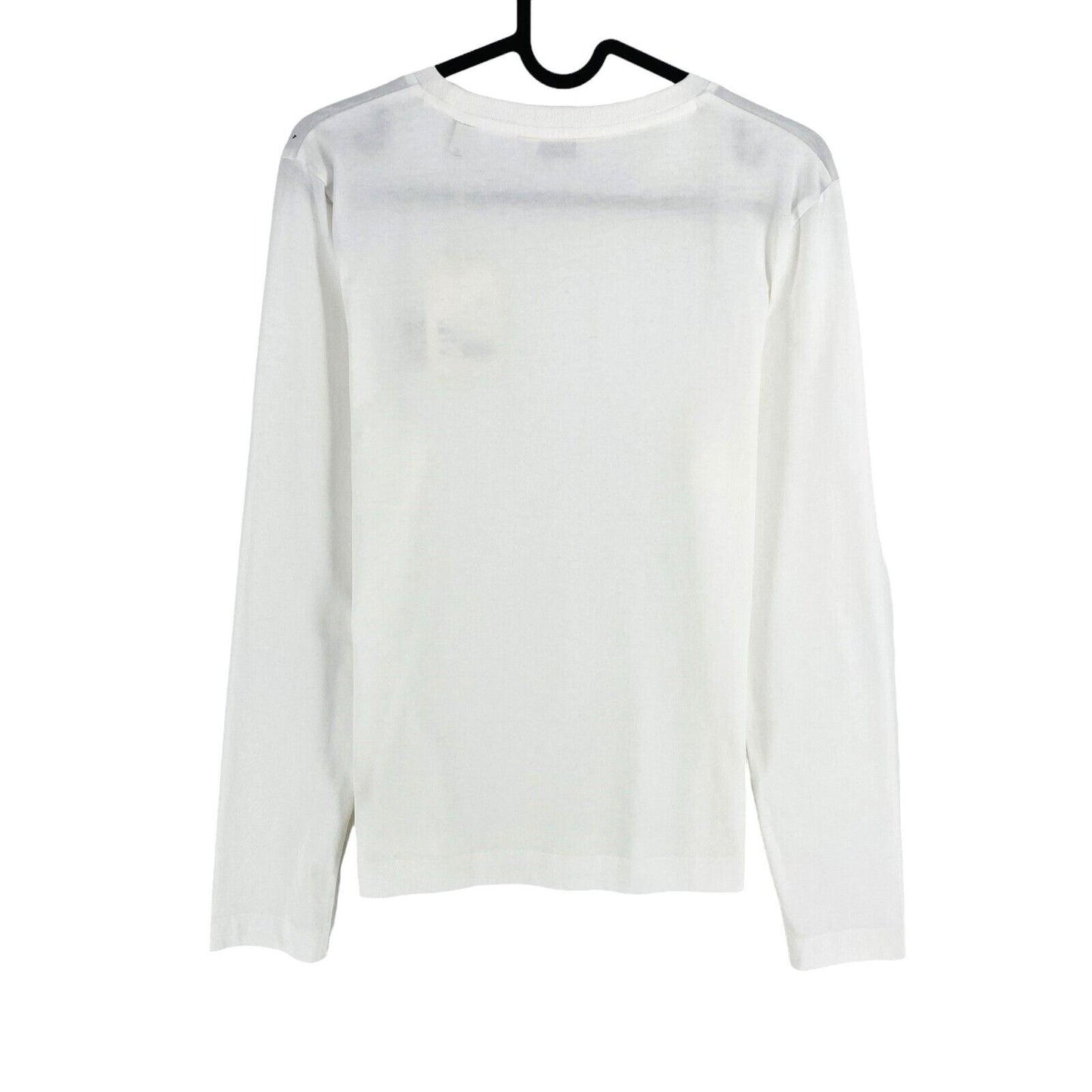 GANT White Regular Logo Crew Neck Long Sleeves T Shirt Size S