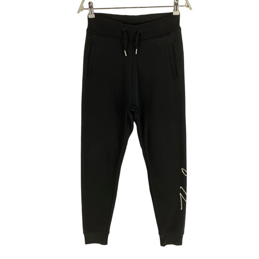 KARL LAGERFELD Women Black W Logo Sweat Pants Trousers Size XS