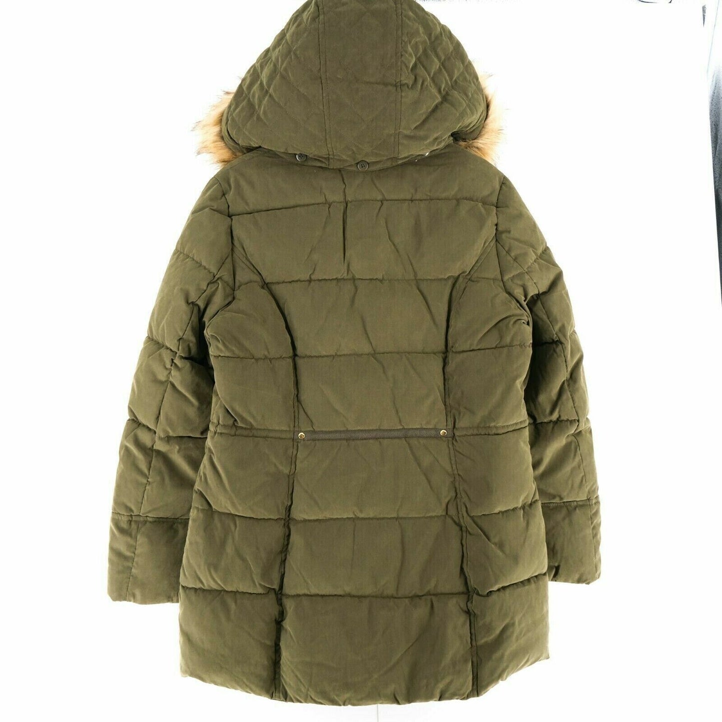 NAUTICA Olive Green Hooded Padded Puffer Jacket Parka Coat Size US S EUR M