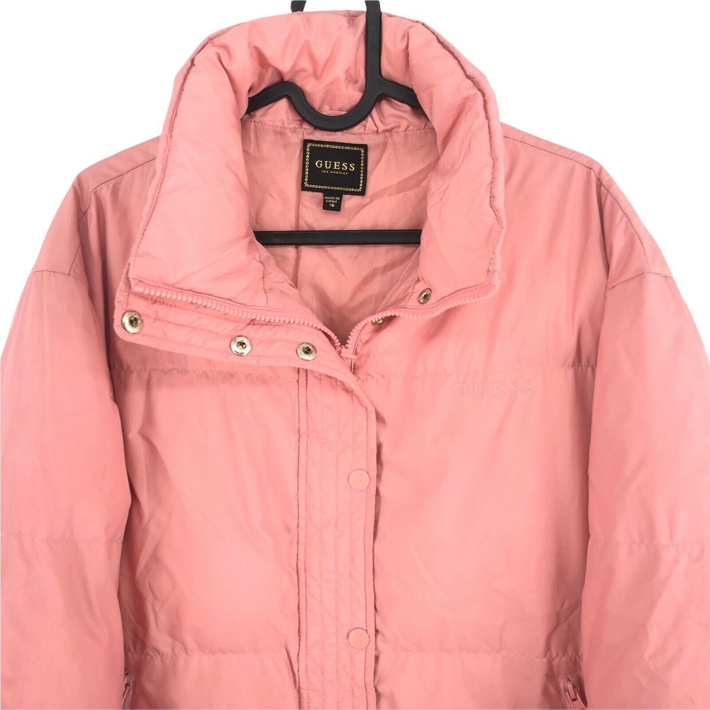 GUESS Pink Down Padded Puffer Coat Jacket Size 16 Years