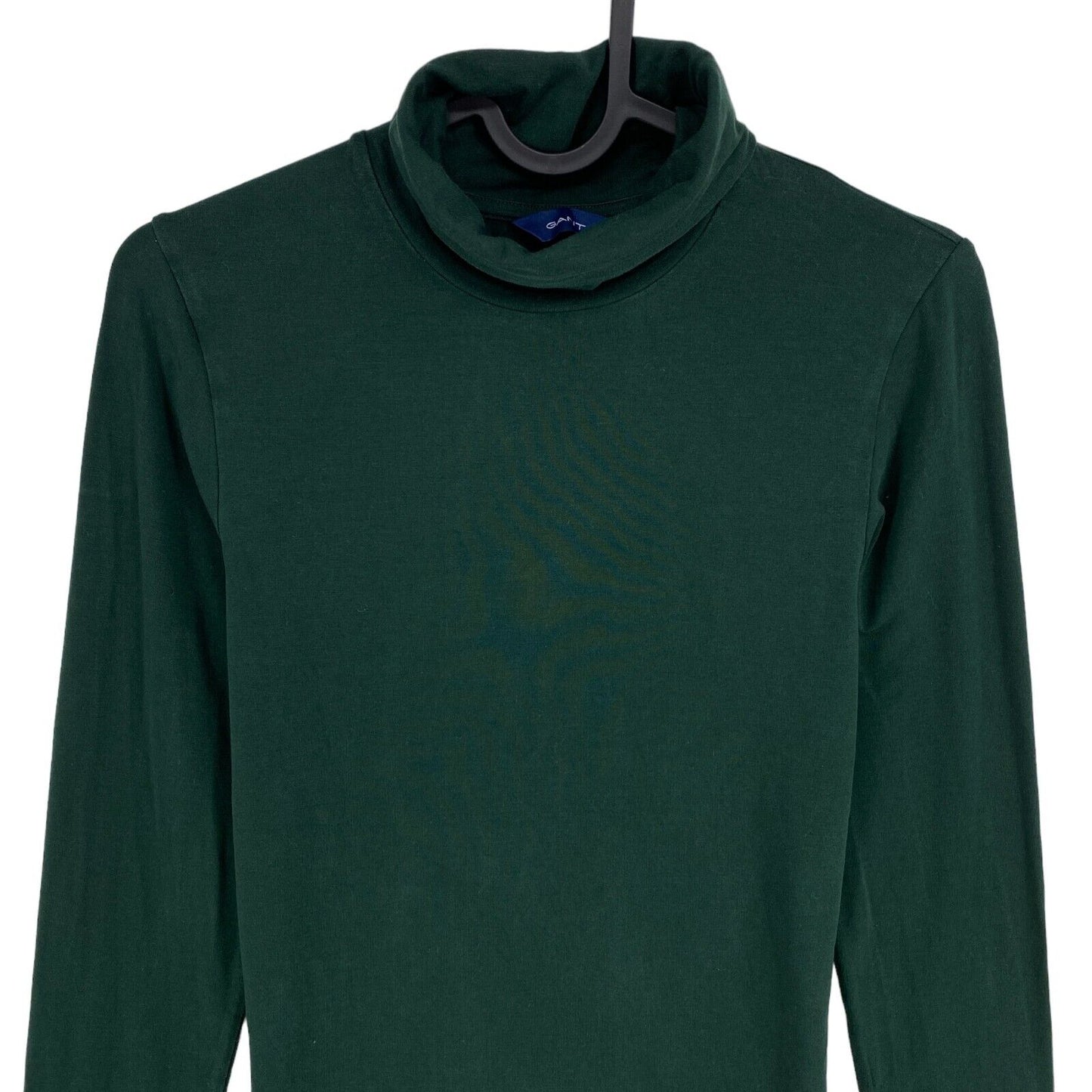 GANT T-shirt à manches longues et col roulé en jersey vert foncé taille XS